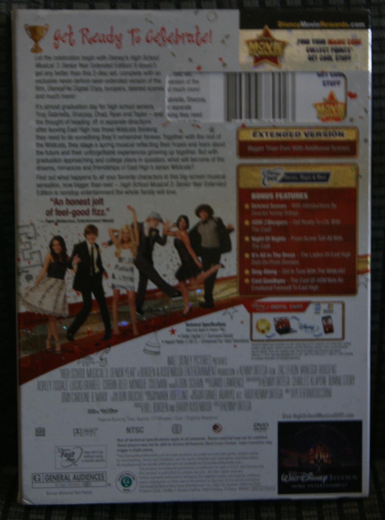 High School Musical 3: Senior Year : 2 Disc DVD + Bonus Digital Copy [DVD] - Very Good