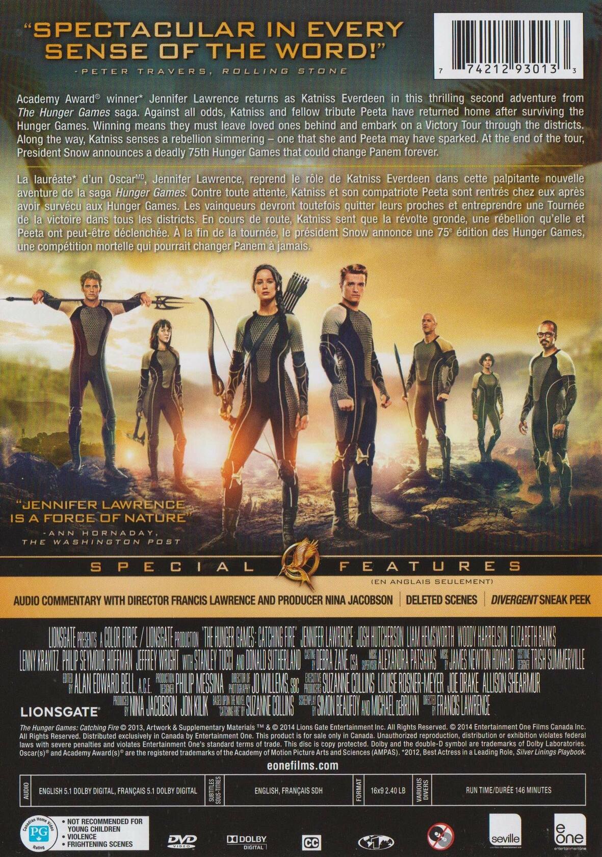 The Hunger Games: Catching Fire [DVD] - Very Good
