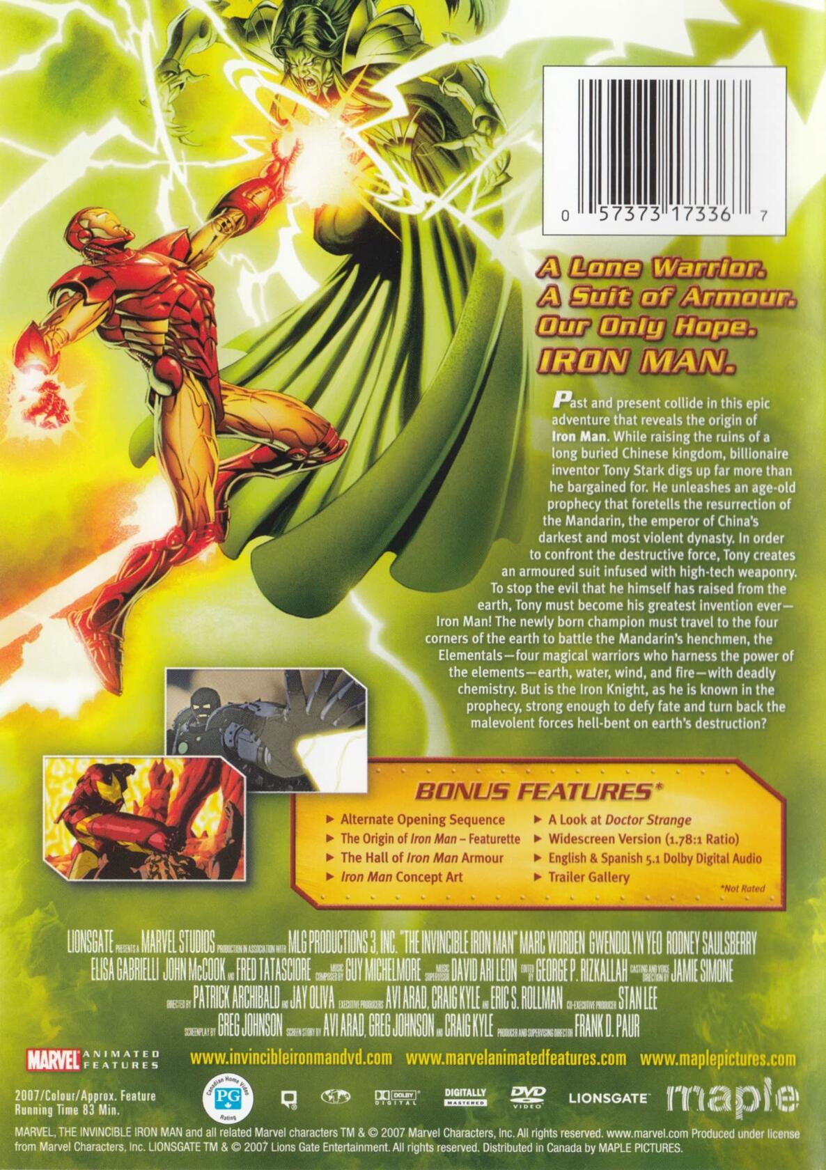 The Invincible Iron Man [DVD] - Very Good