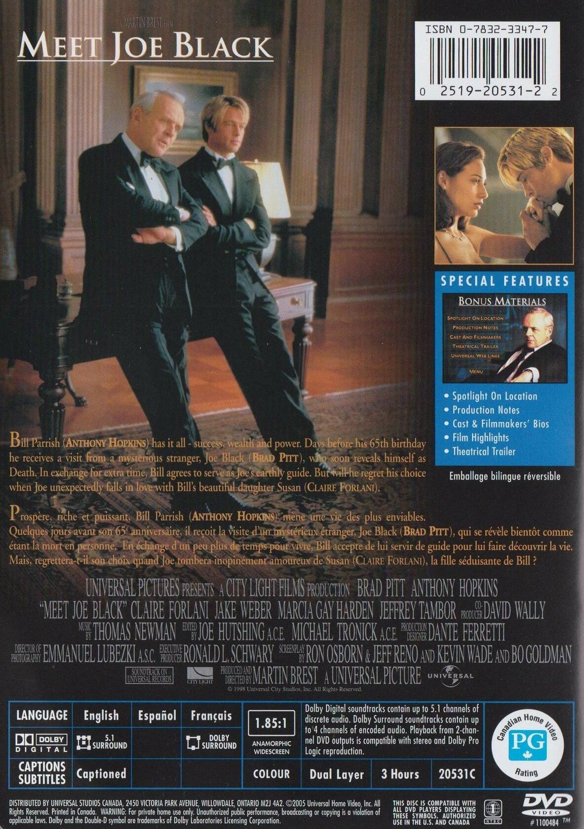 Meet Joe Black [DVD] (Bilingual) [DVD] - Very Good