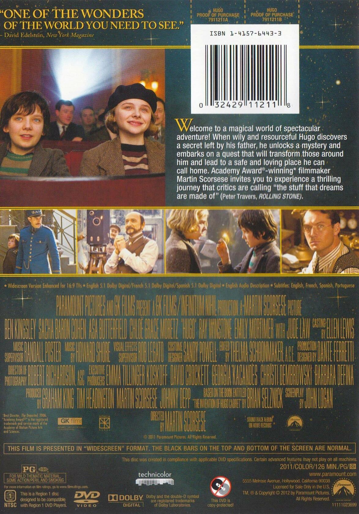 Hugo [DVD] - Very Good