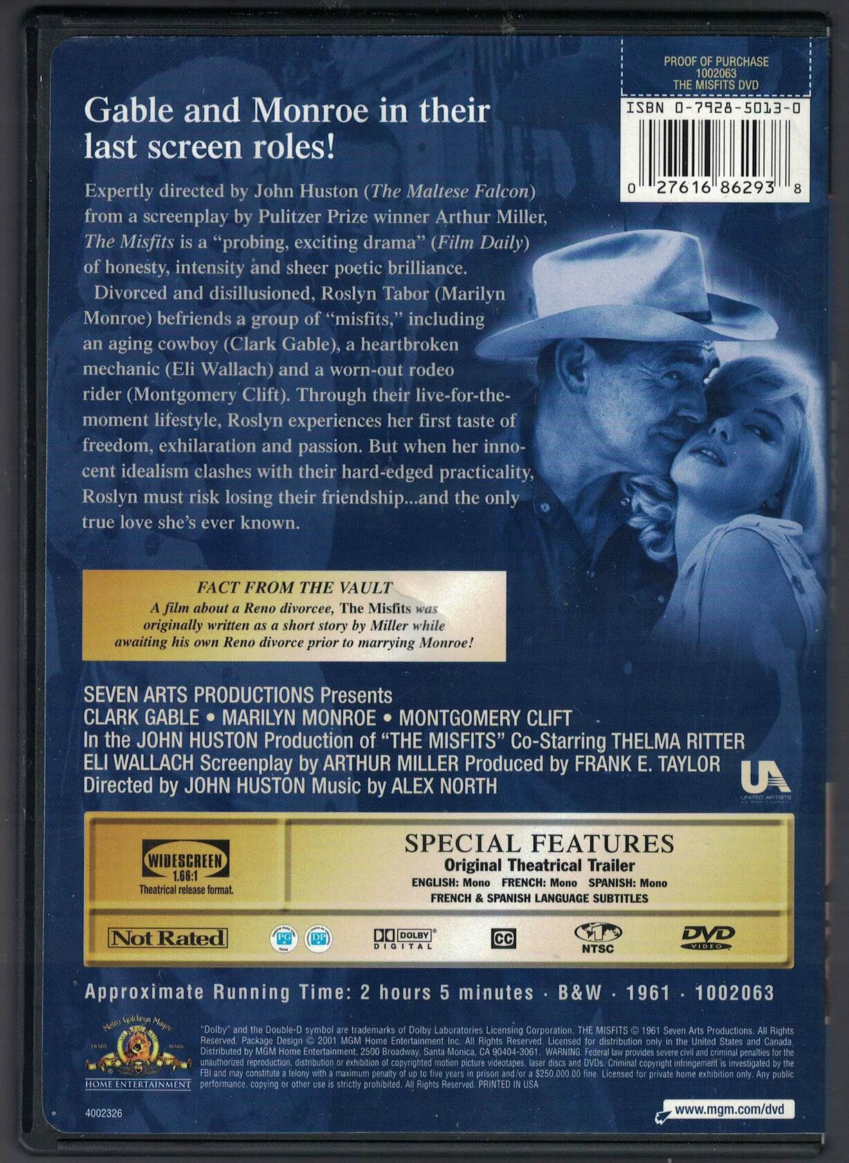 The Misfits (Widescreen) [DVD]