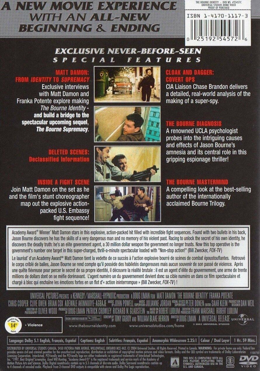 The Bourne Identity (Widescreen Extended Edition) (2002) [DVD]