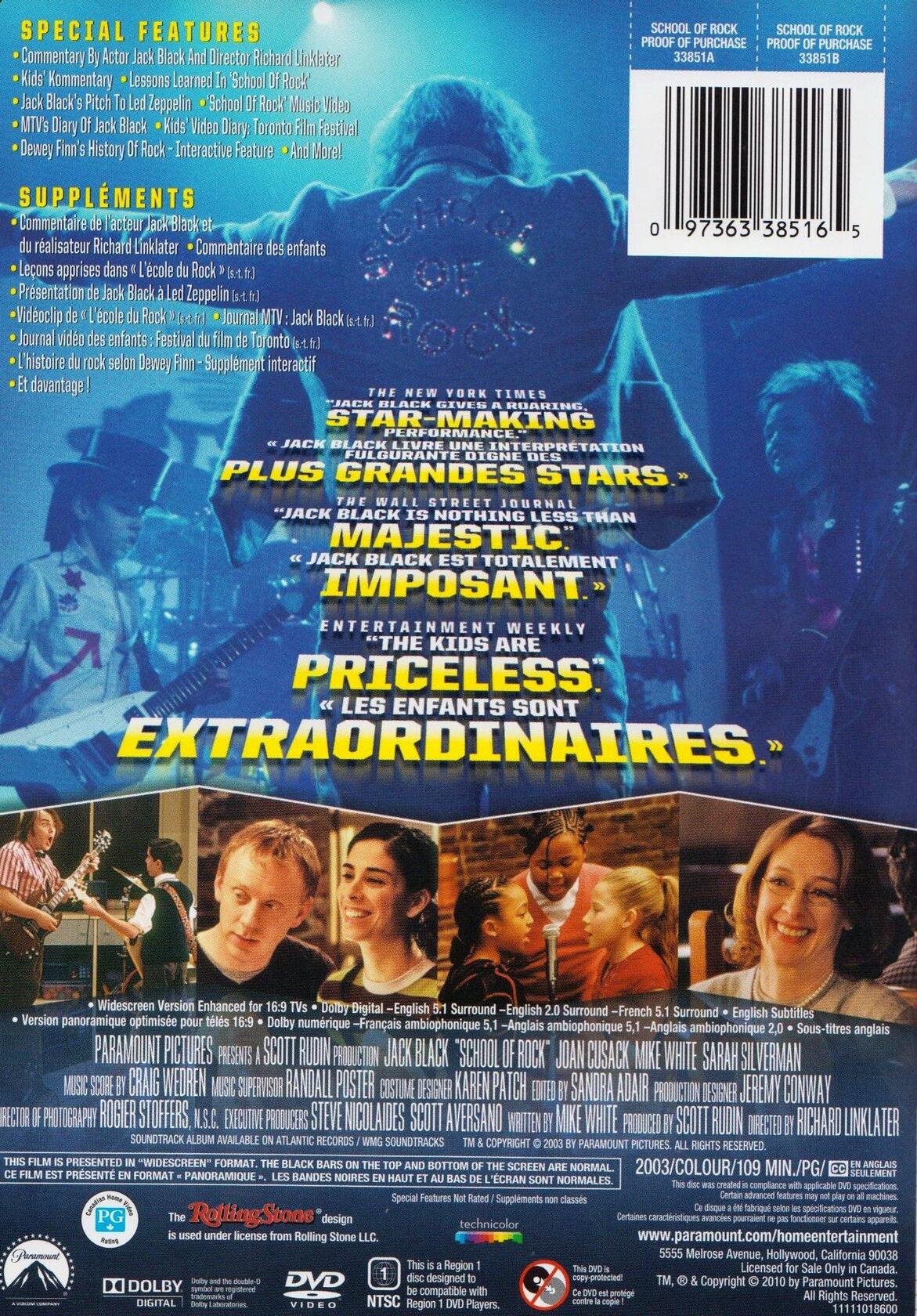 School of Rock: Special Collector's Edition / L'École du rock (Bilingual) - Very Good