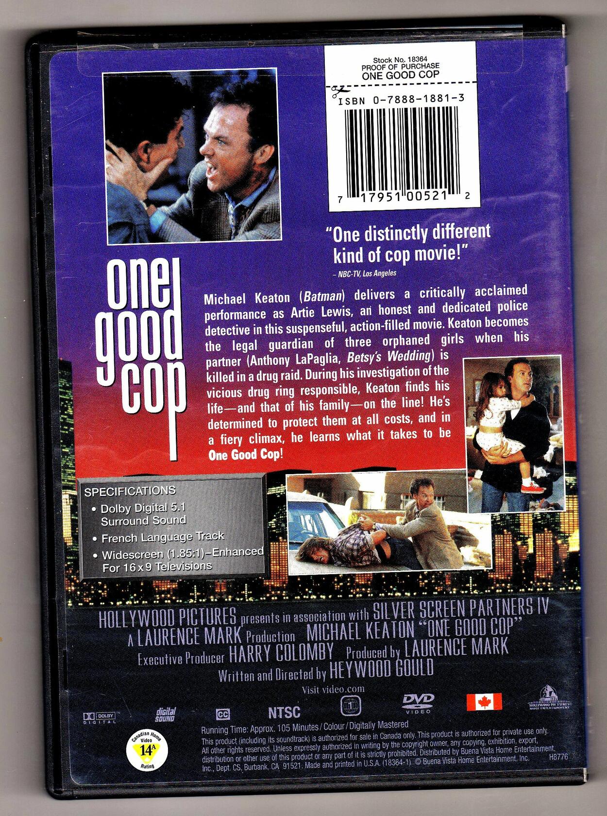 One Good Cop [DVD] - Very Good