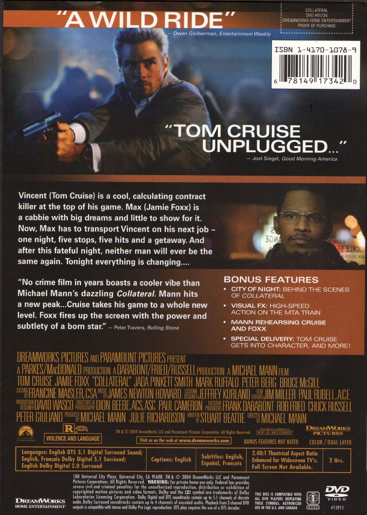 COLLATERAL BY CRUISE,TOM (DVD) [DVD] - Very Good
