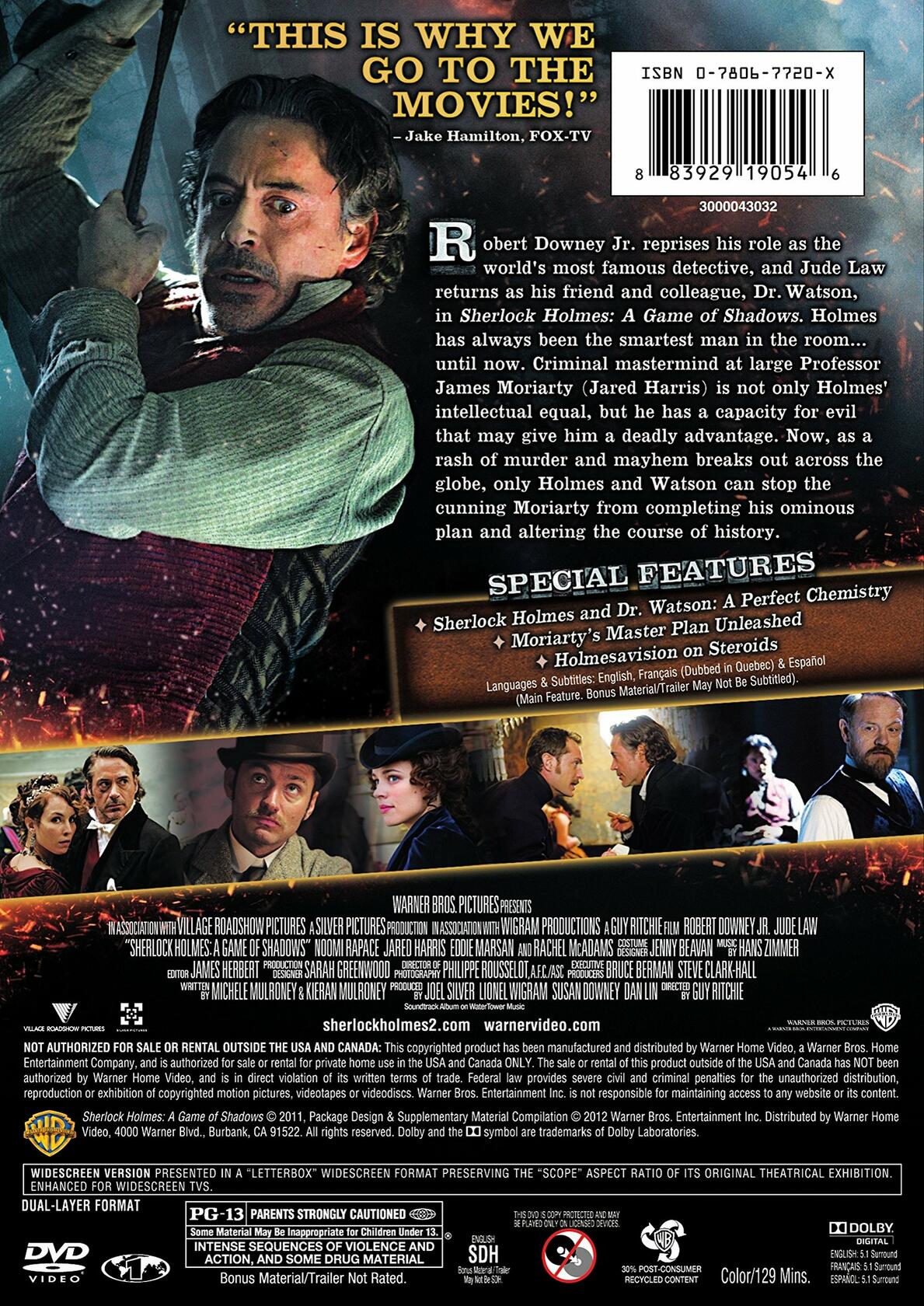 Sherlock Holmes: A Game of Shadows / Le Jeu des ombres [DVD]