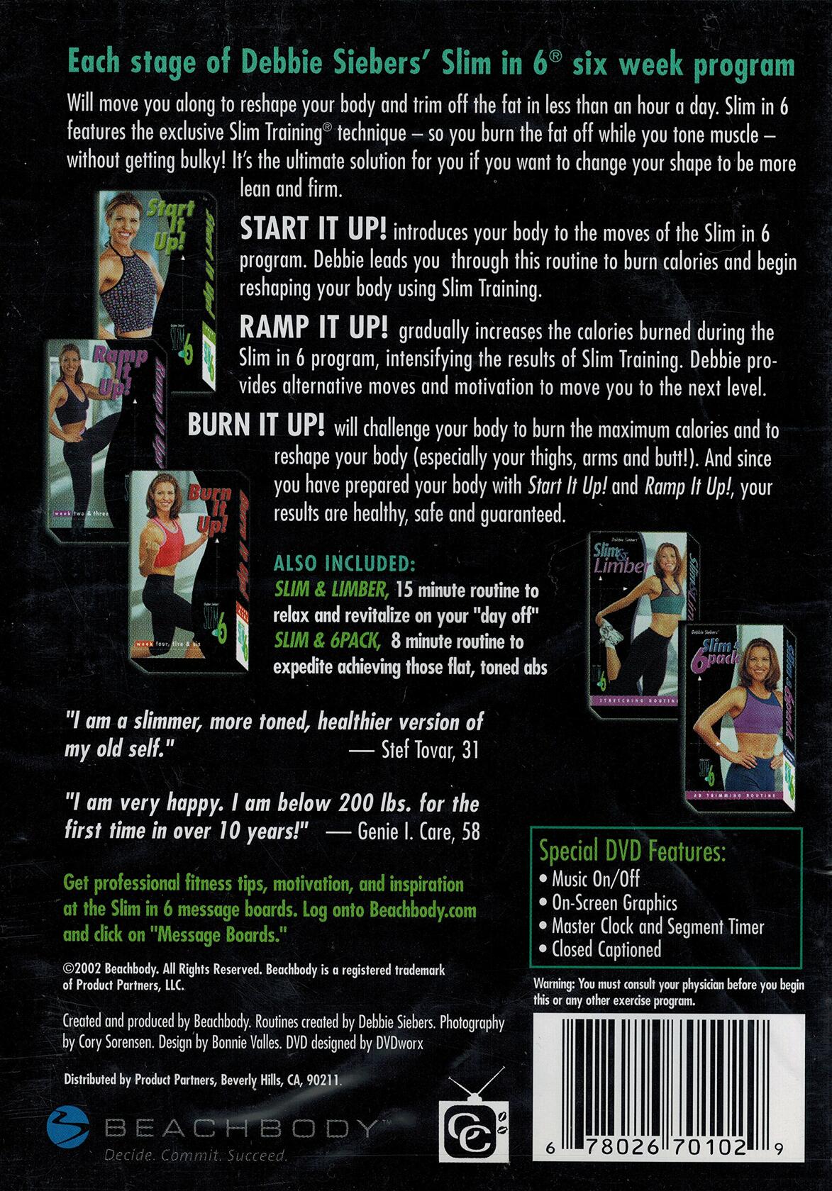 Debbie Siebers' Slim in 6 ( 6 Weeks) [DVD] - Very Good