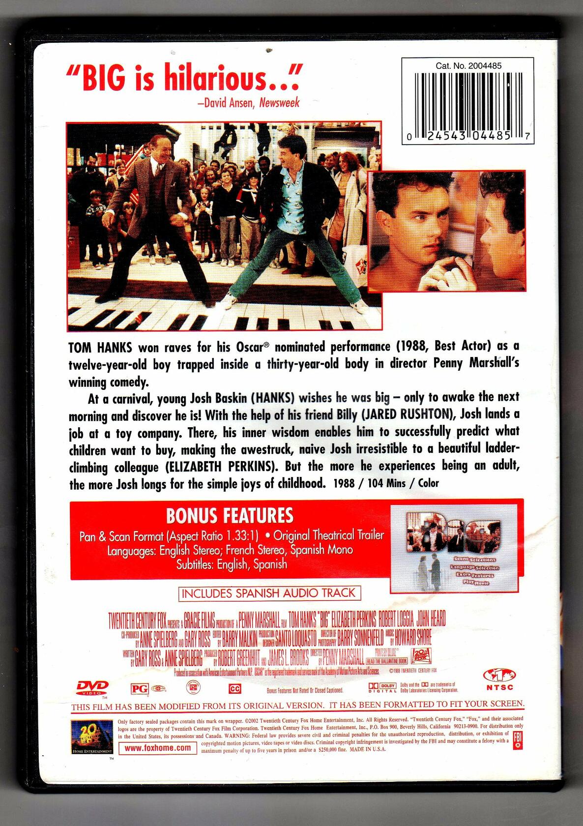 Big [DVD] - Very Good