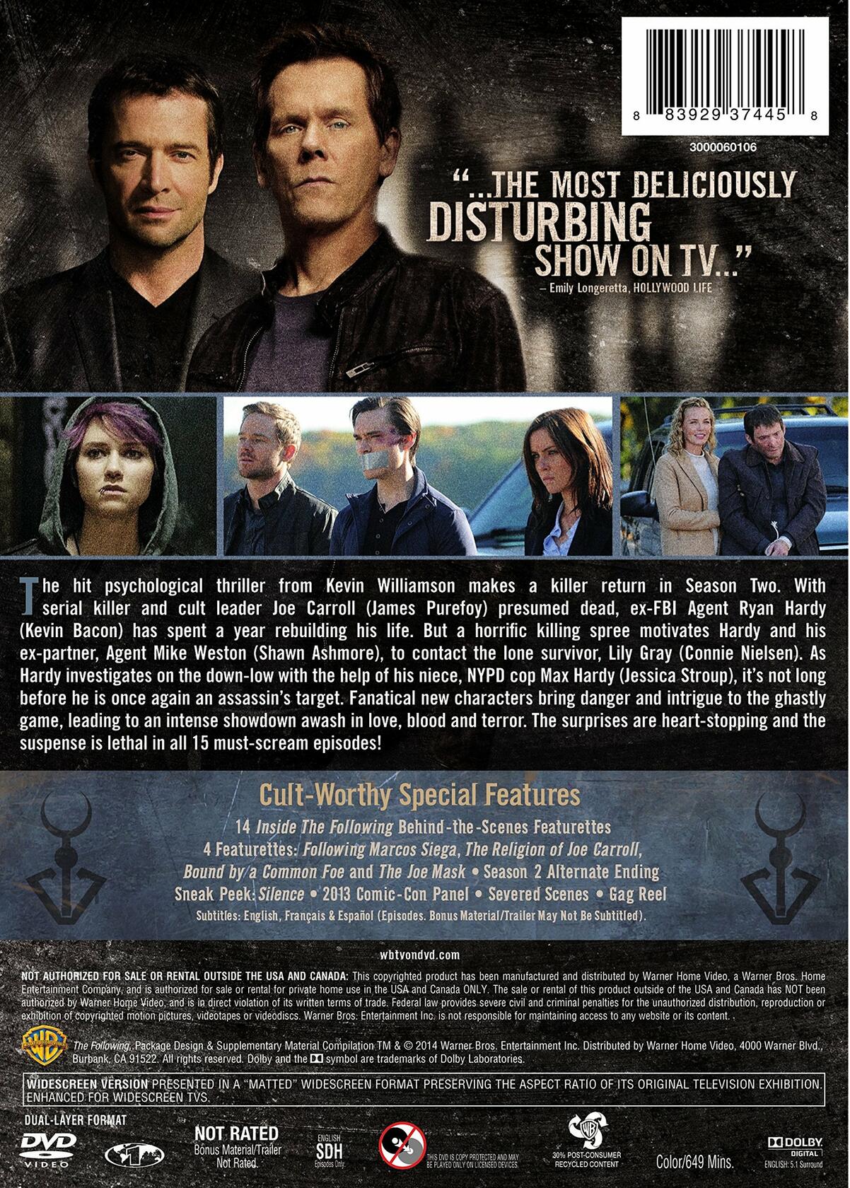 The Following: The Complete Second Season [DVD] - Very Good