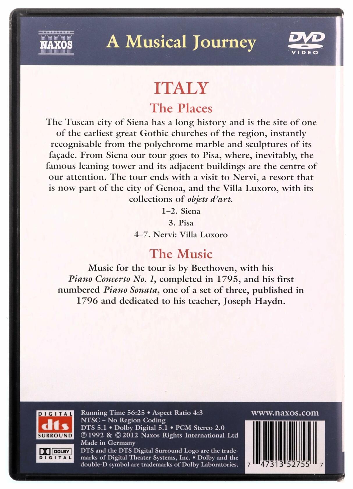 MUSICAL JOURNEY: ITALY - MUSIC [DVD]