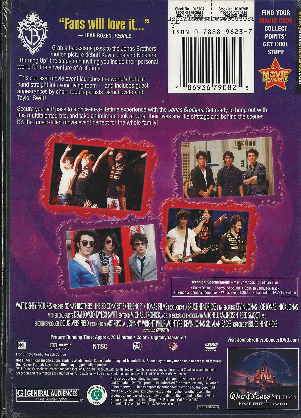 Jonas Brothers: The Concert Experience [DVD] - Very Good