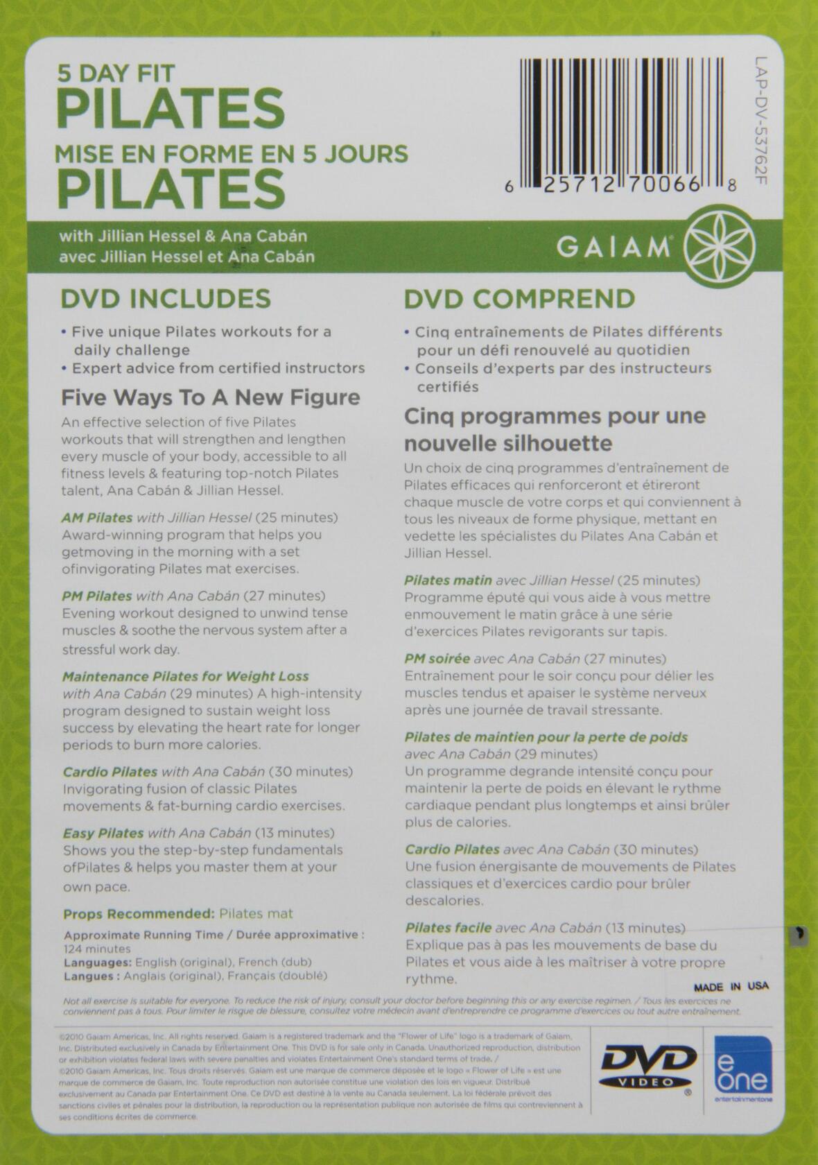 5 DAY FIT PILATES [DVD] - Very Good