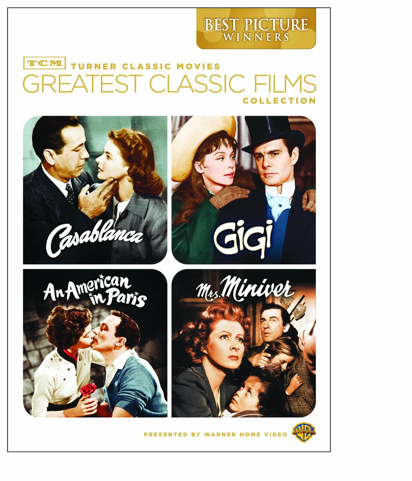 TCM Greatest Classic Films Collection: Best Picture Winners (Casablanca / Gigi / An American in Paris / Mrs. Miniver) [DVD]
