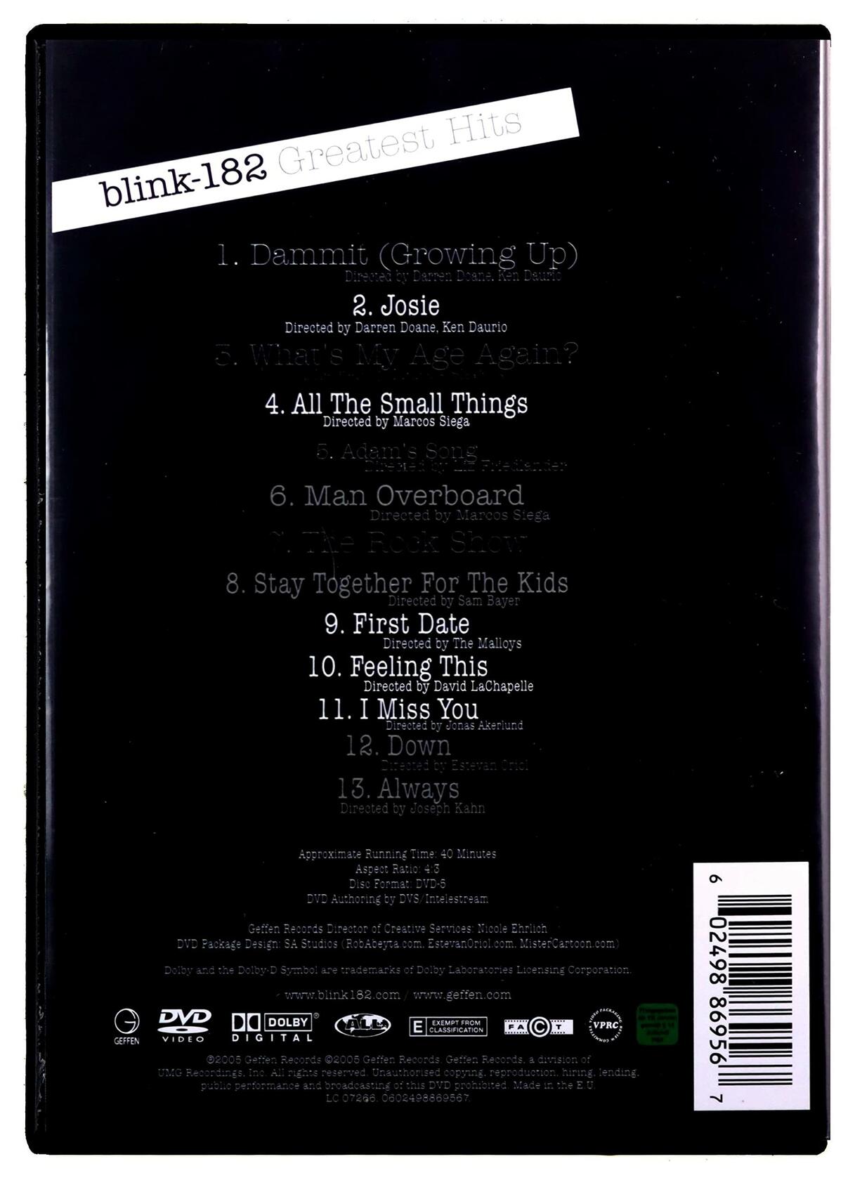 Blink-182: Greatest Hits [DVD] - Very Good