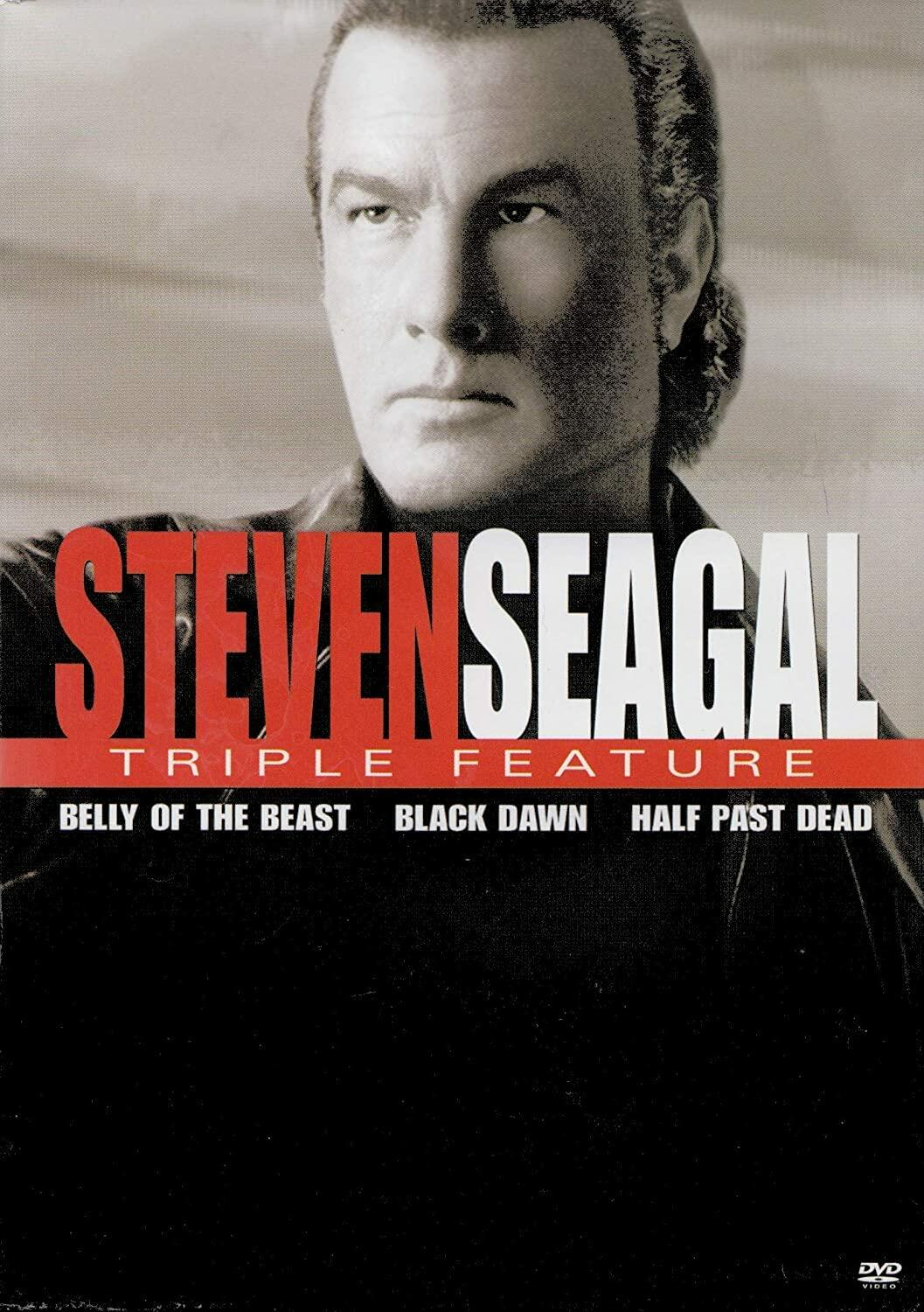 Steven Seagal Triple Feature: Belly of the Beast, Black Dawn, Half Past Dead [DVD] - Very Good