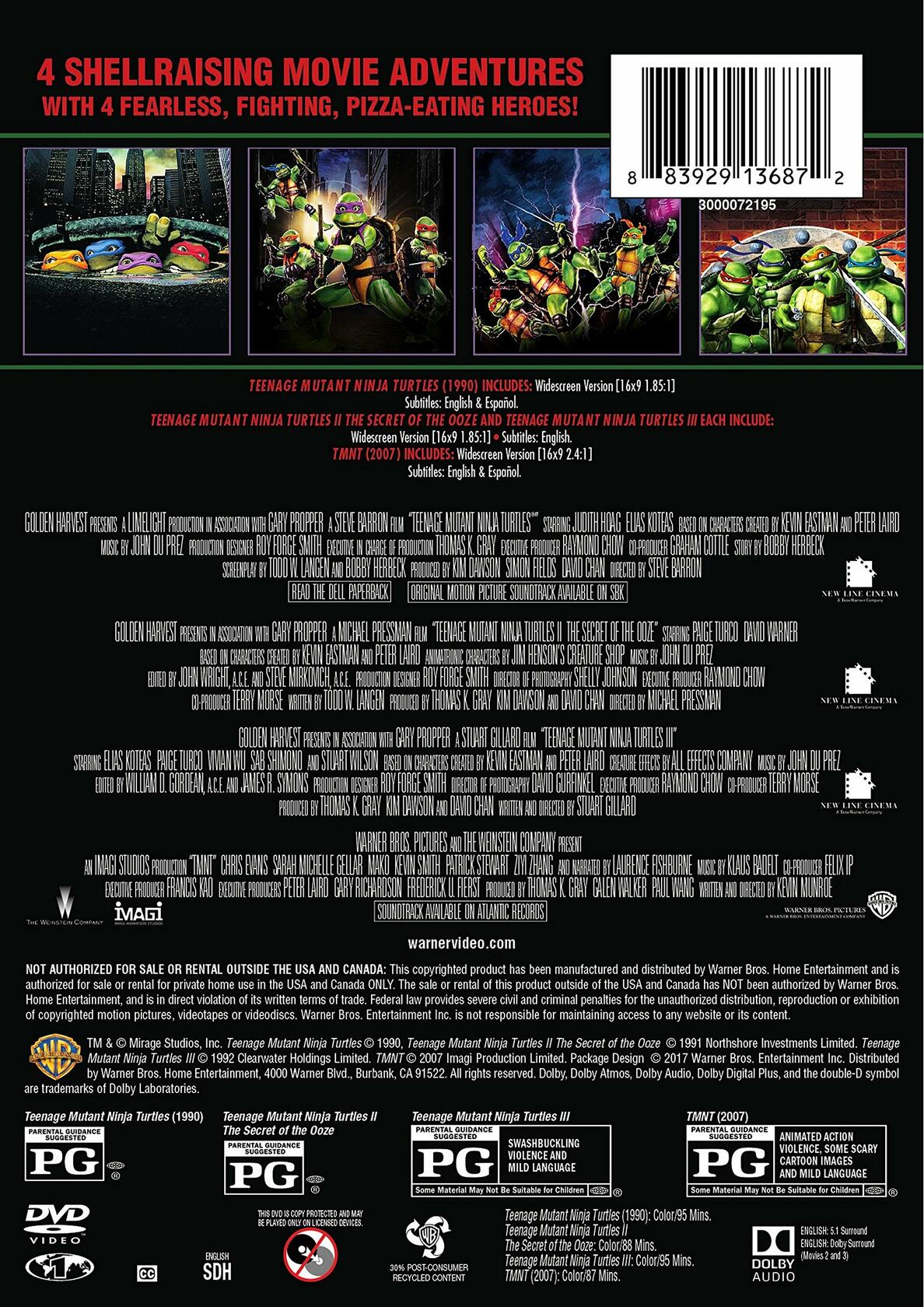 4 Film Favorites: Teenage Mutant Ninja Turtles [Import] [DVD] - Very Good