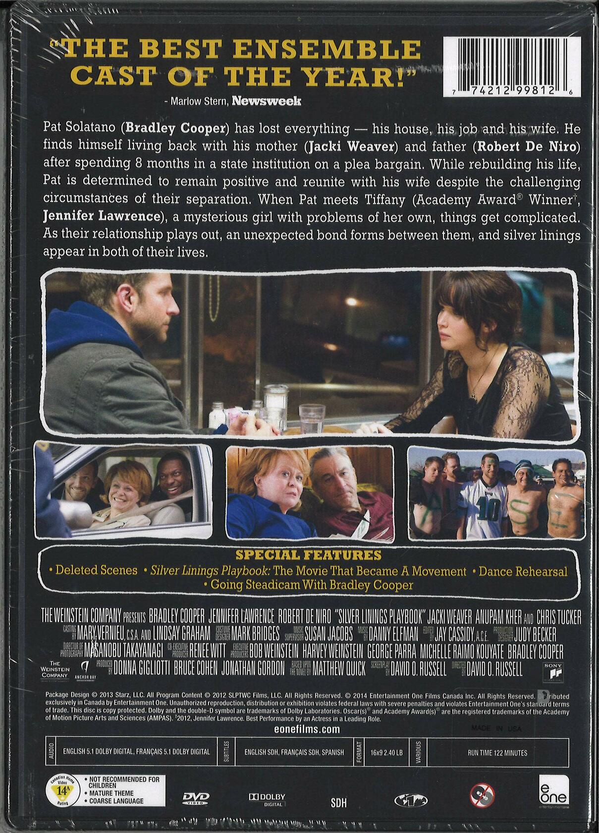 Silver Linings Playbook [DVD] - Very Good