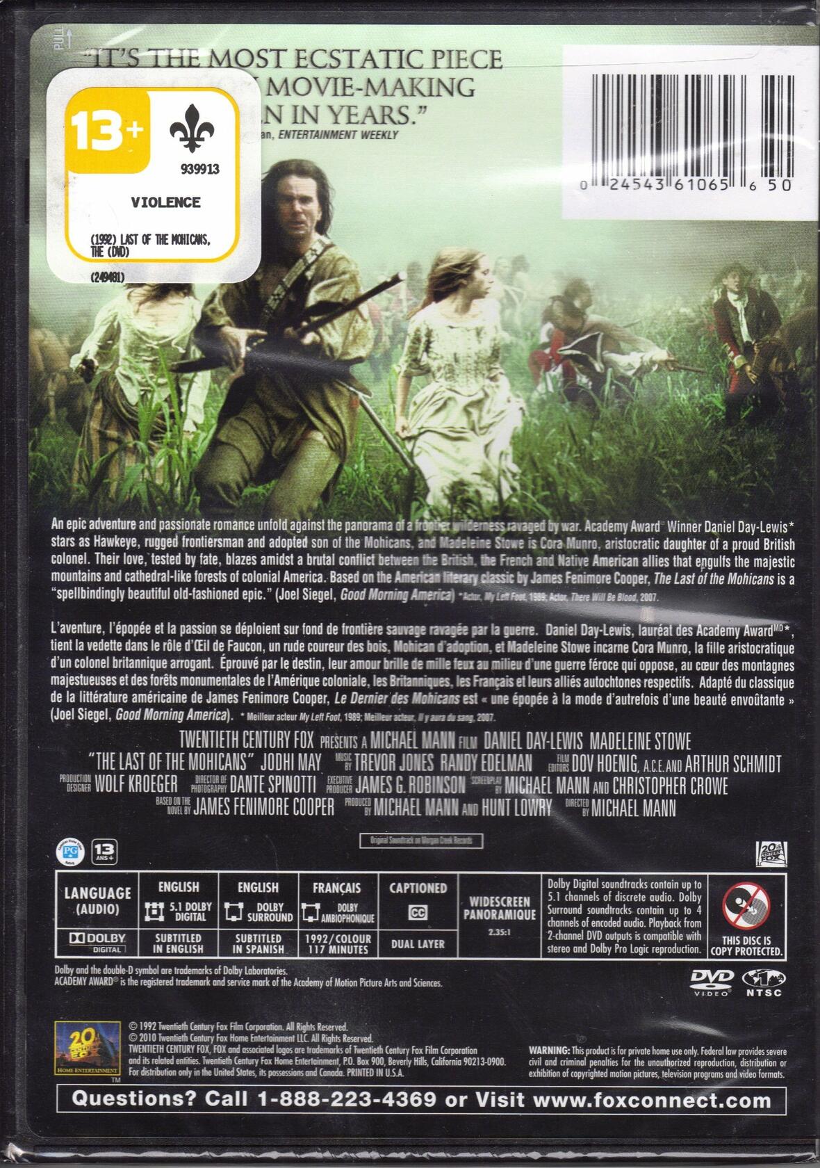 Last of the Mohicans [DVD]