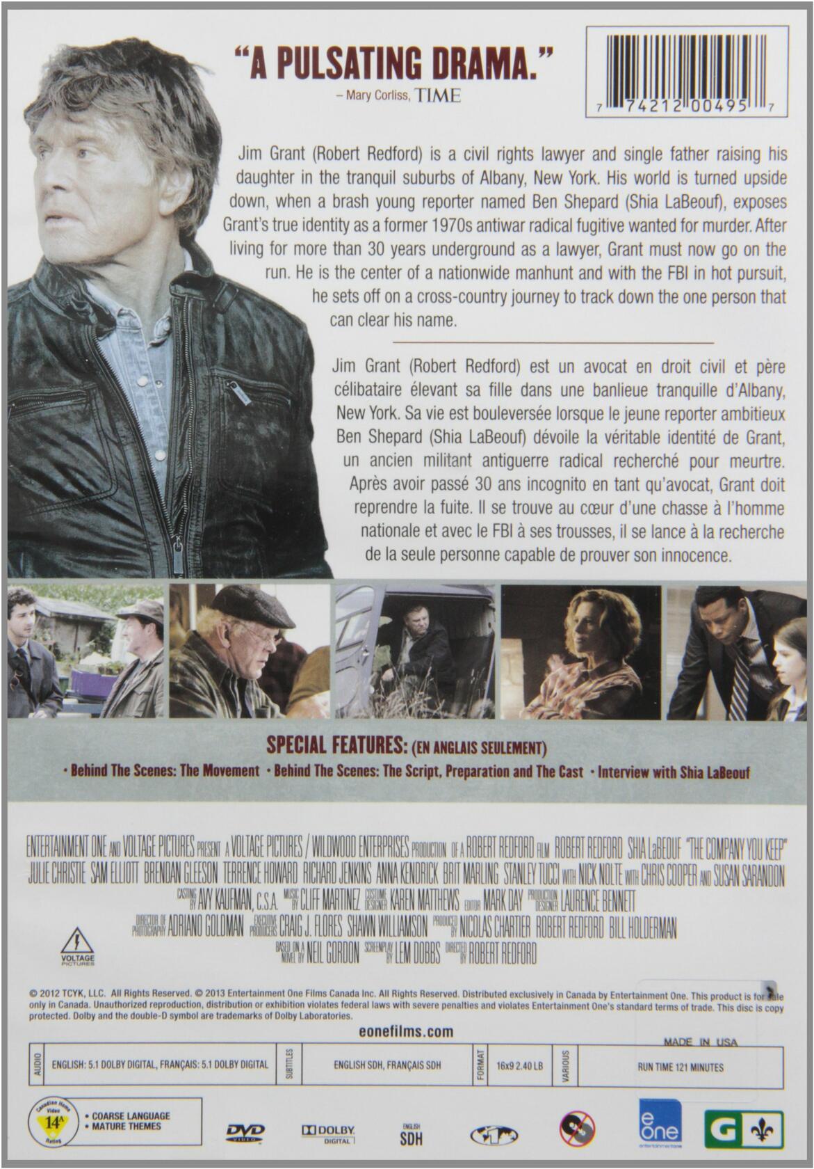 The Company You Keep / Sous Surveillance (Bilingual) [DVD] - Good