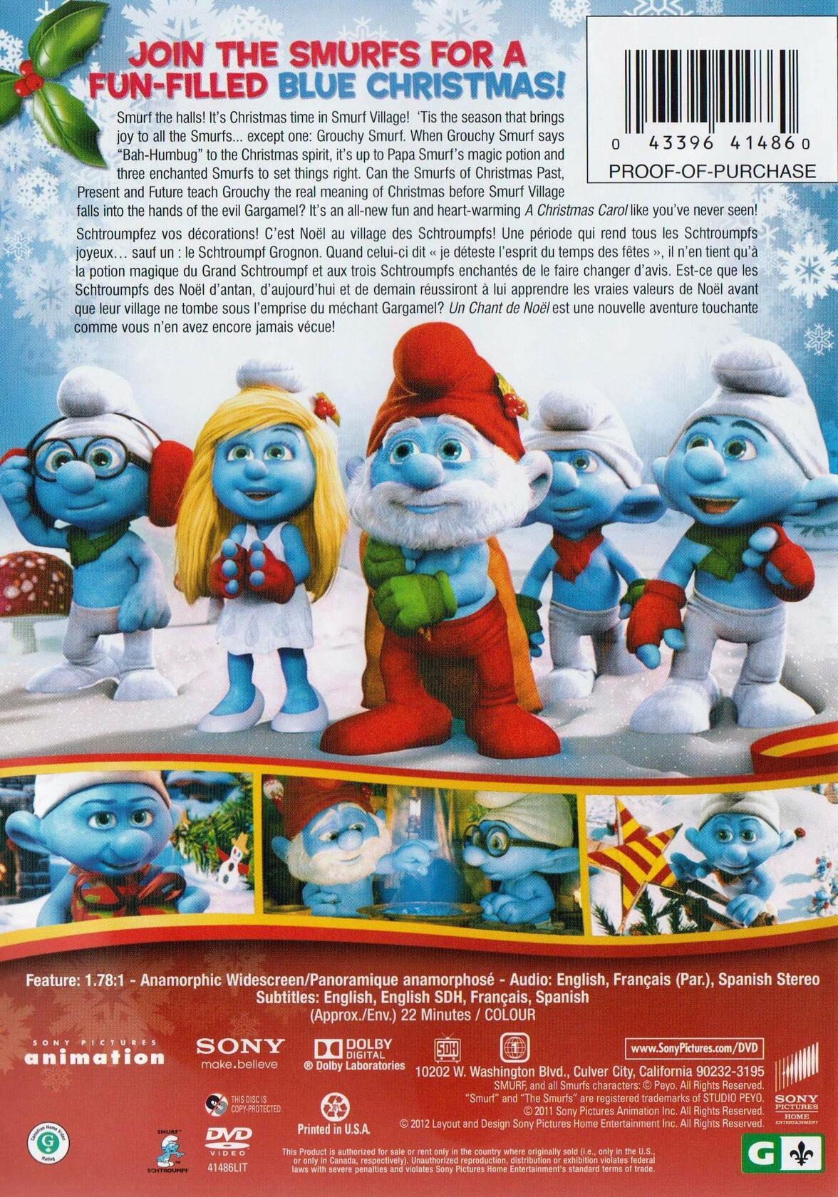 Smurfs Christmas Carol, The Bilingual [DVD] - Very Good