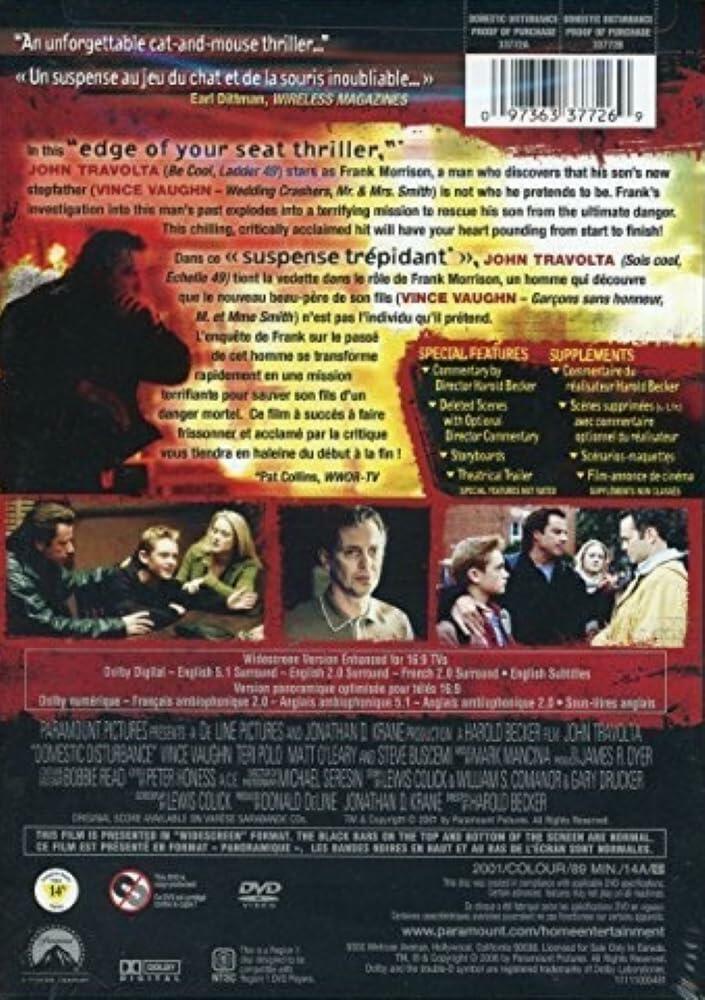 Domestic Disturbance [Import] Steve Buscemi; Terry Loughlin; Teri Polo; Ruben Santiago-Hudson; John Travolta; Susan Floyd; Angelica Torn; Vince Vaughn; Matt O'Leary and Harold Becker