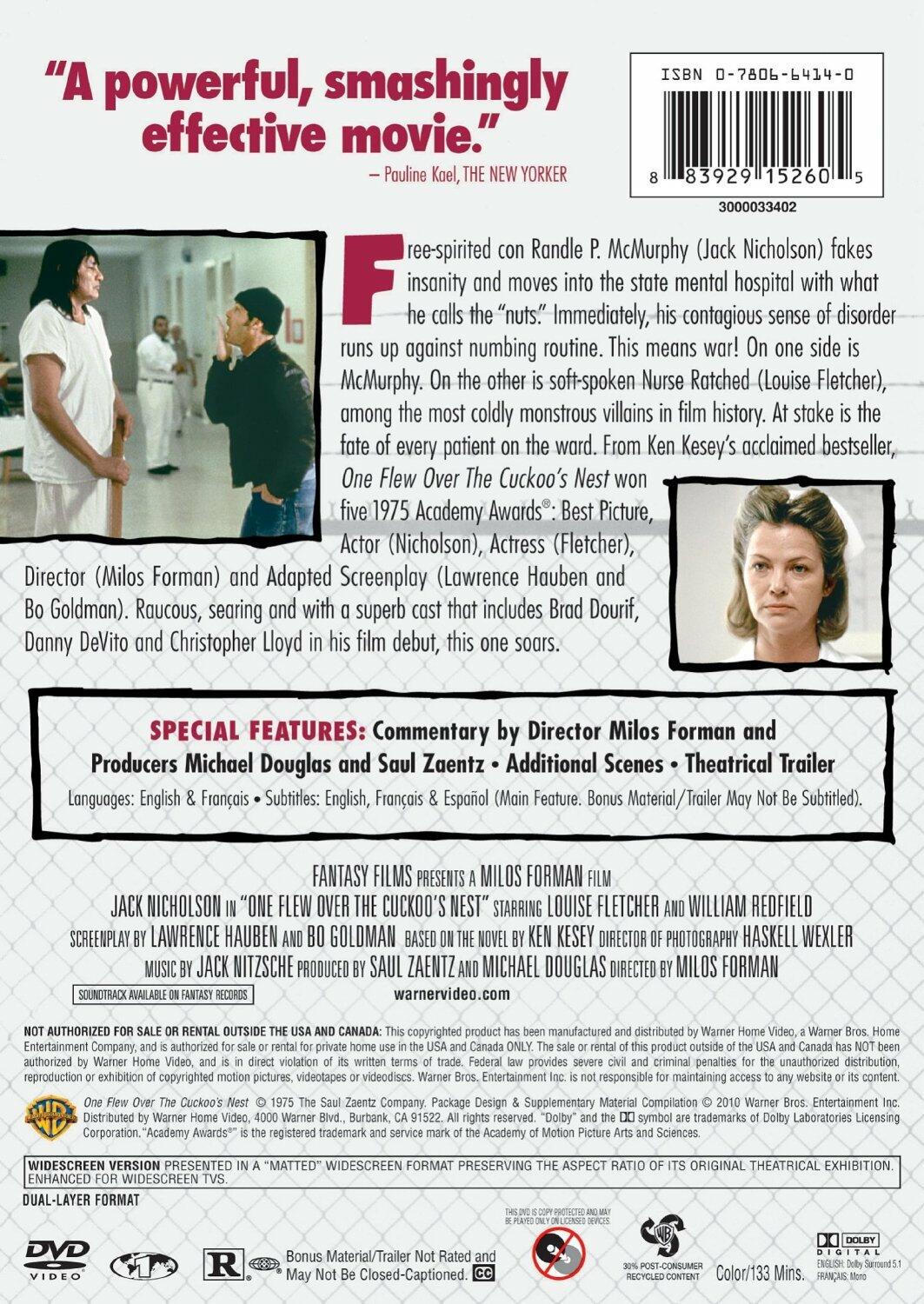 One Flew Over the Cuckoo's Nest (Widescreen/Full Screen) [DVD]