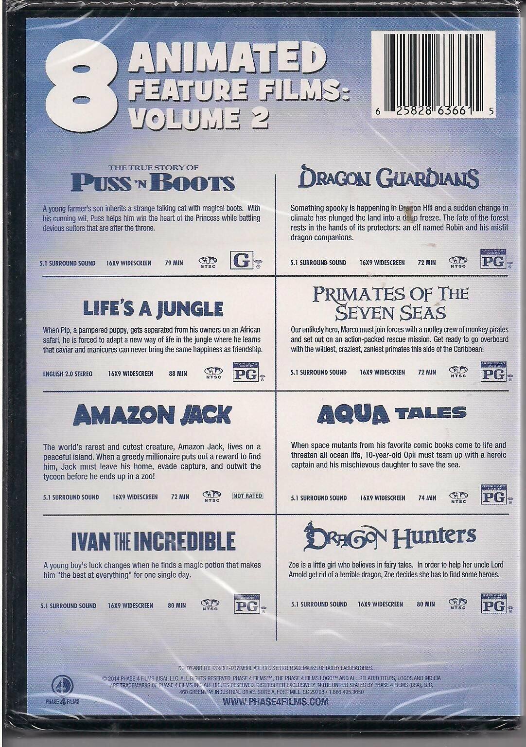 8 Animated Feature Films: Volume 2 [DVD] - Very Good
