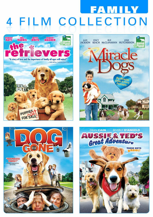Family 4 film collection (The Retrievers / Miracle Dogs / Dog Gone / Aussie & Ted's Great Adventure) [DVD] - Very Good