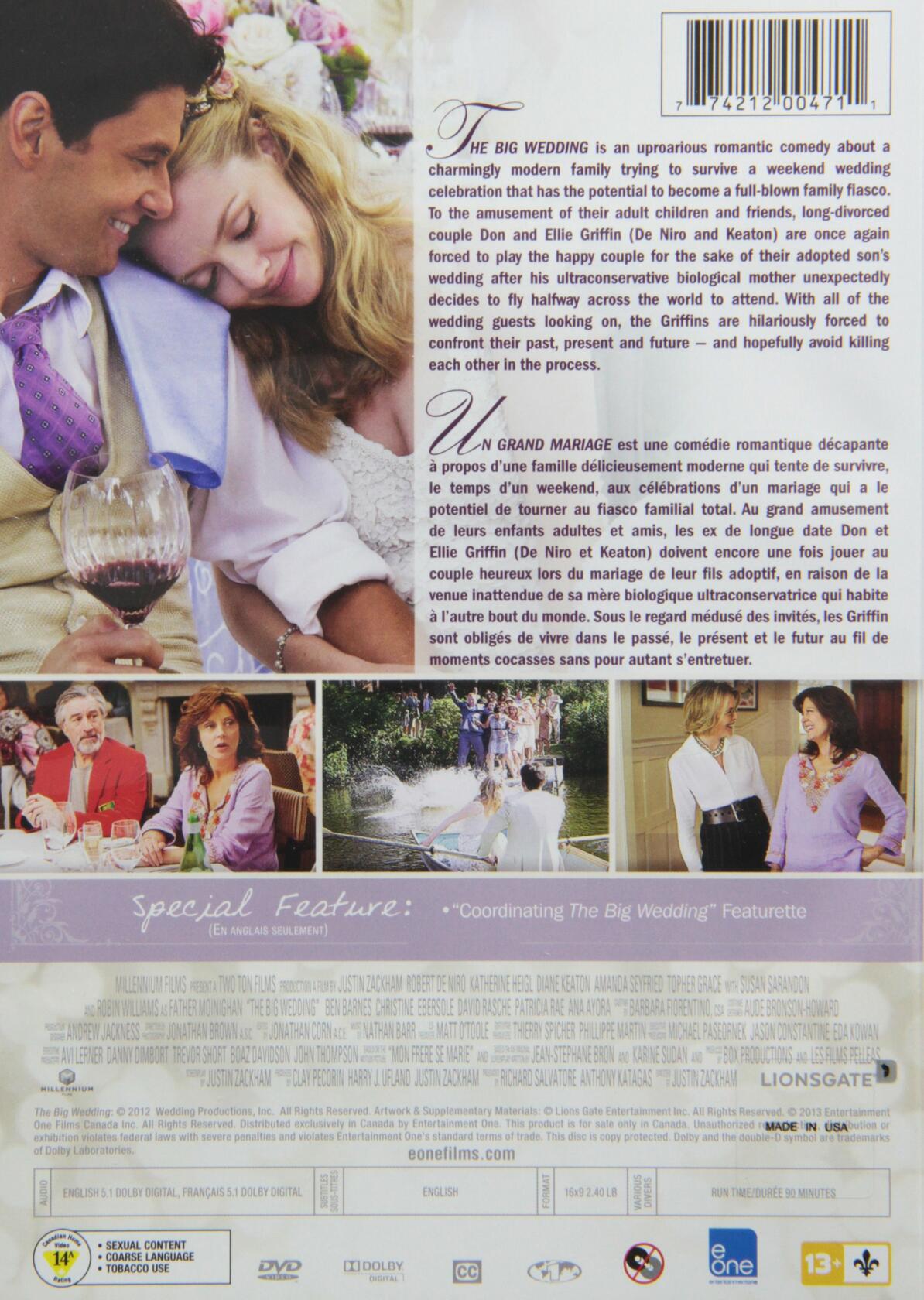The Big Wedding / Un Grand Mariage (Bilingual) [DVD] - Very Good