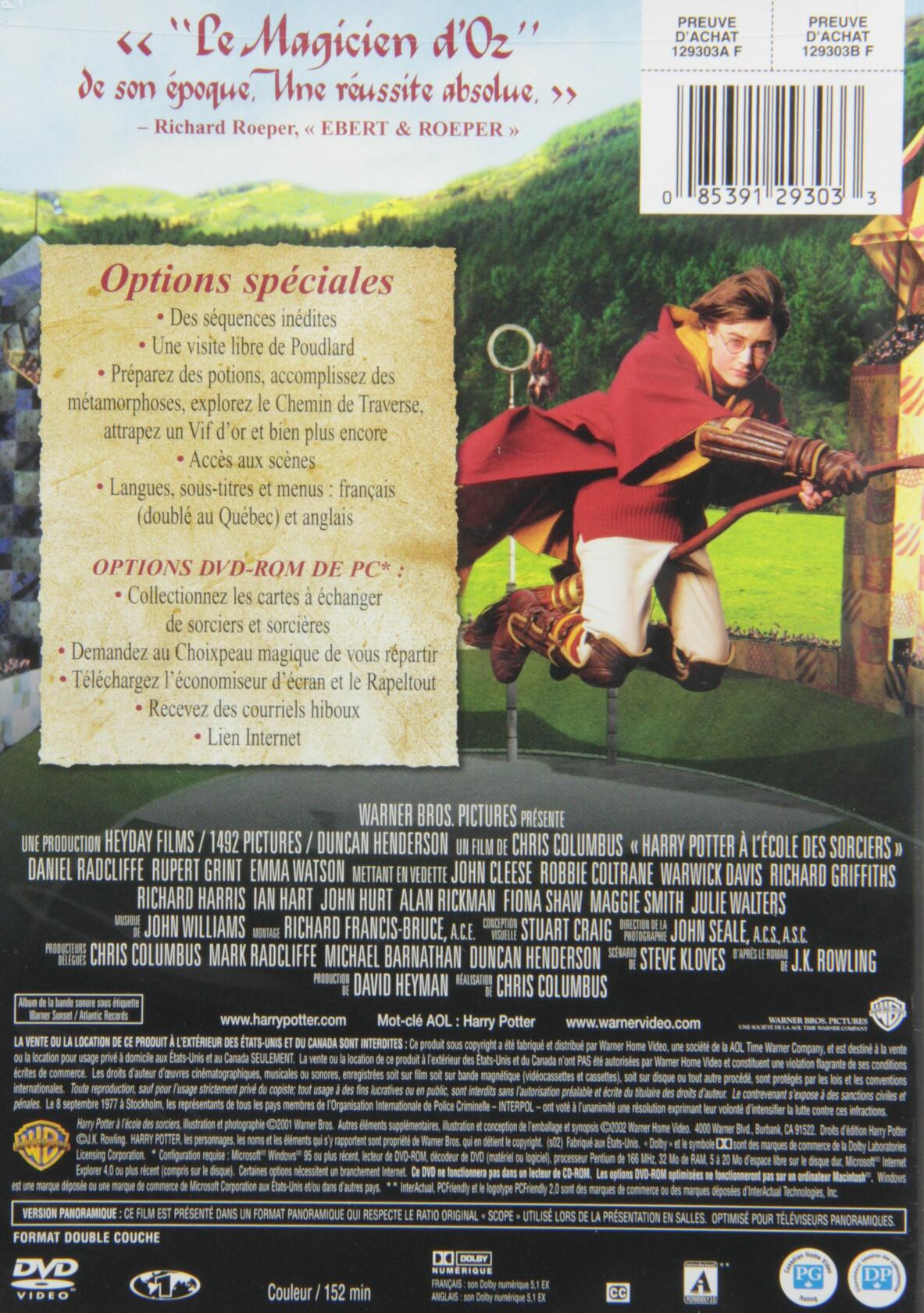 HP..PHILOSOPHER'S STN (WS) (CDN ONLY) FR [DVD] - Very Good