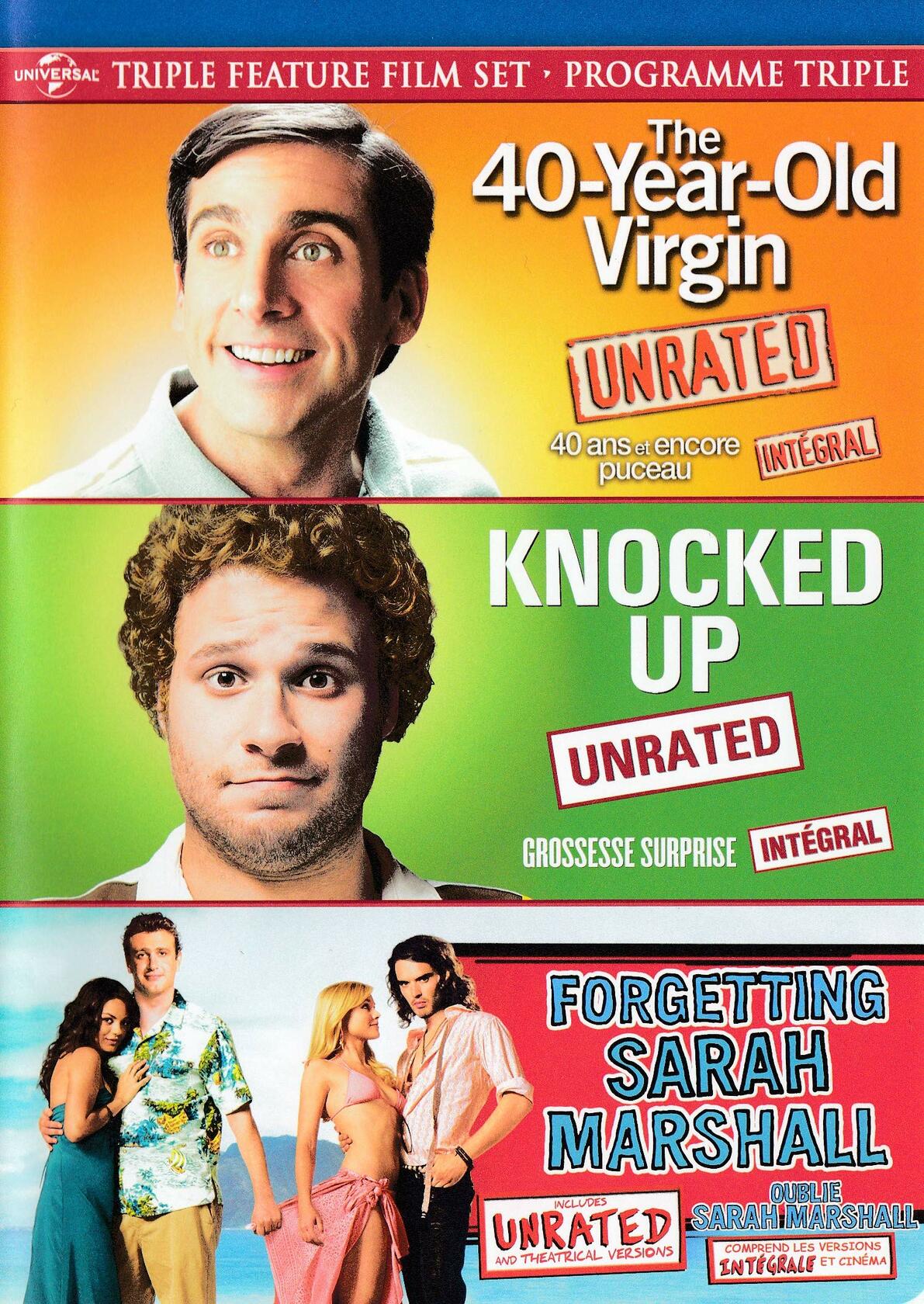 The 40-Year-Old Virgin / Knocked Up / Forgetting Sarah Marshall (Triple Feature) [DVD] - Very Good