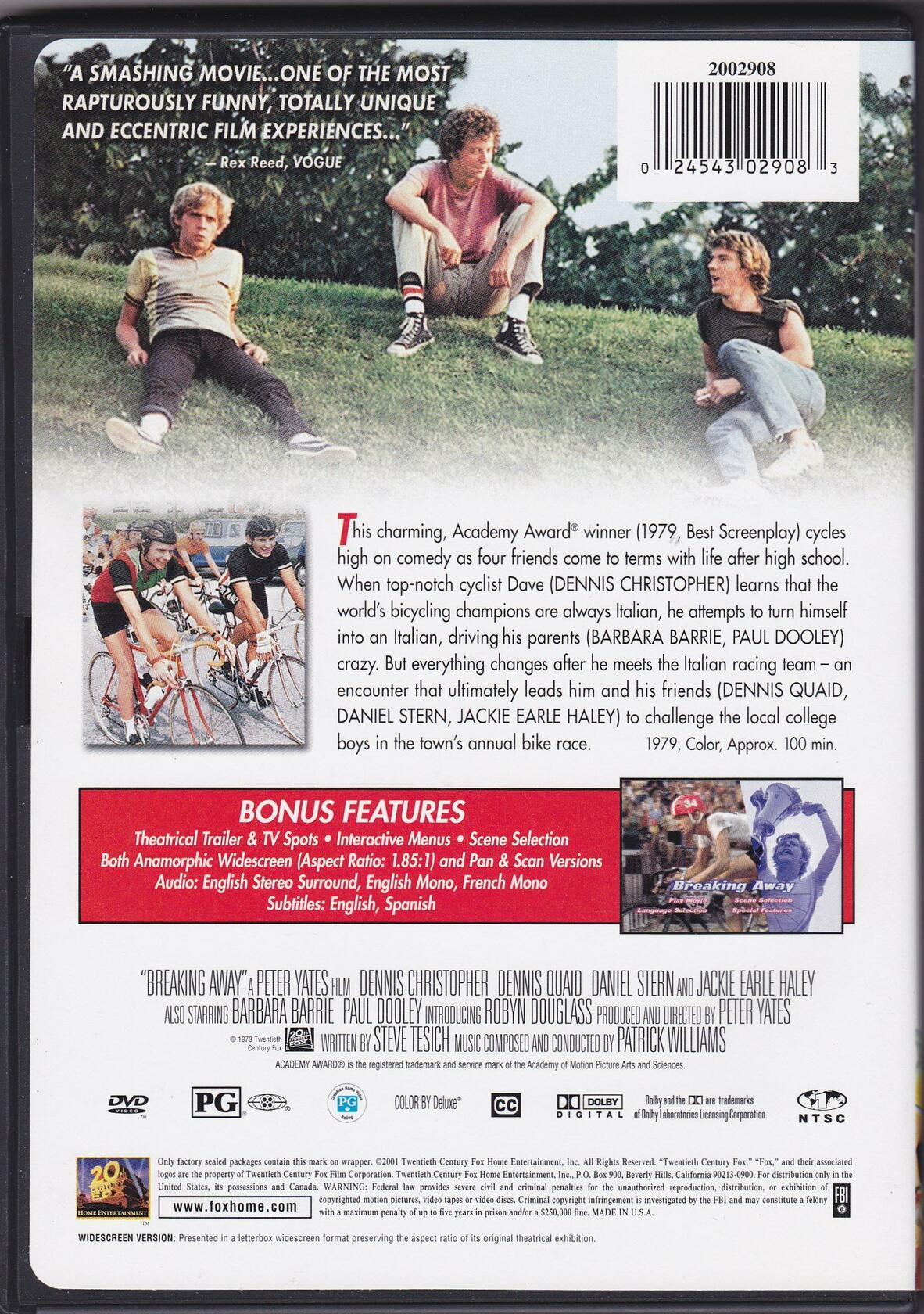 Breaking Away (Widescreen/Full Screen) (Bilingual) [DVD] - Very Good