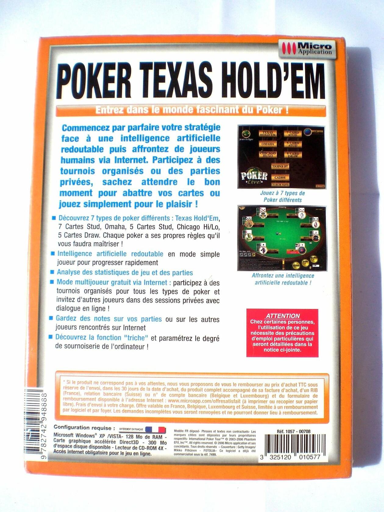 POKER TEXAS HOLD EM [video game] - Very Good