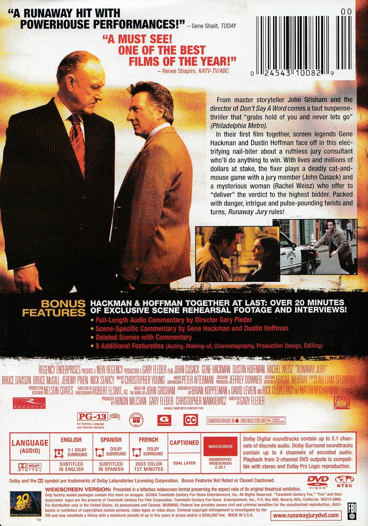 Runaway Jury (Widescreen) [DVD] - Good