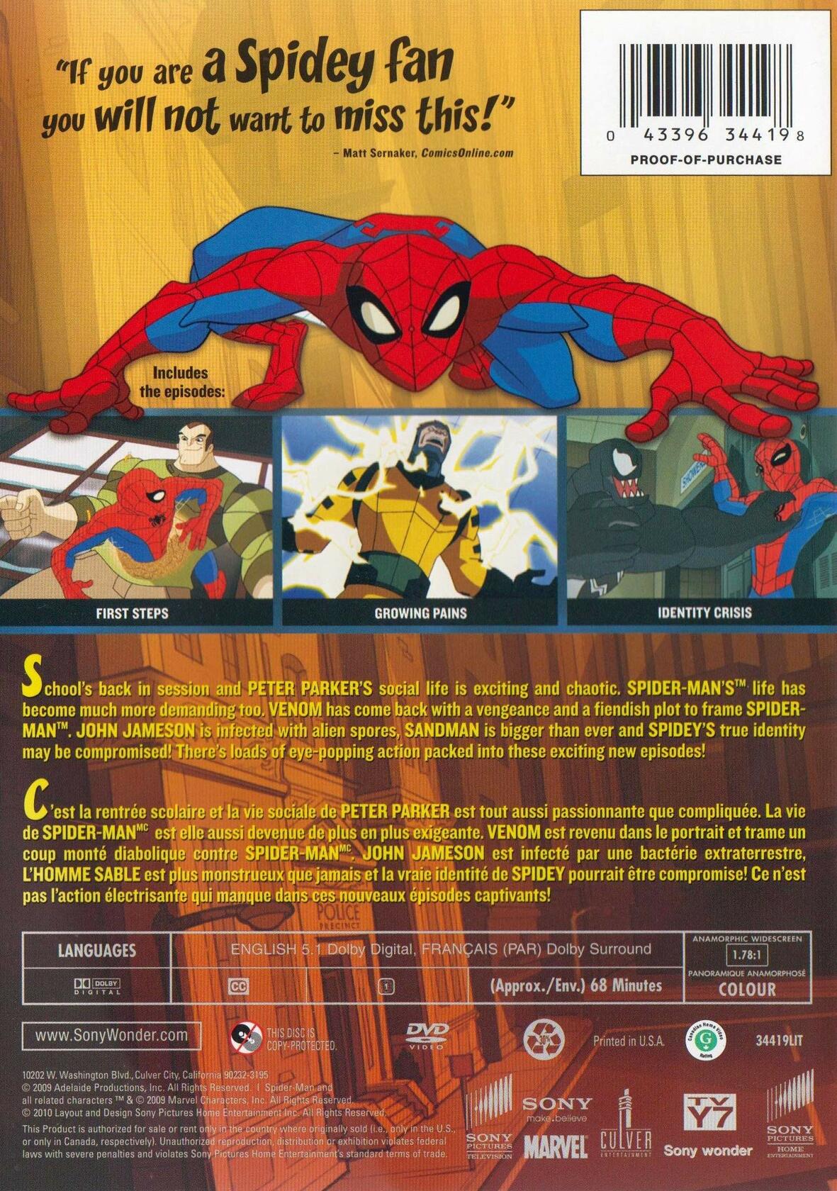 The Spectacular Spider-Man: Volume 6 Bilingual [DVD] - Very Good