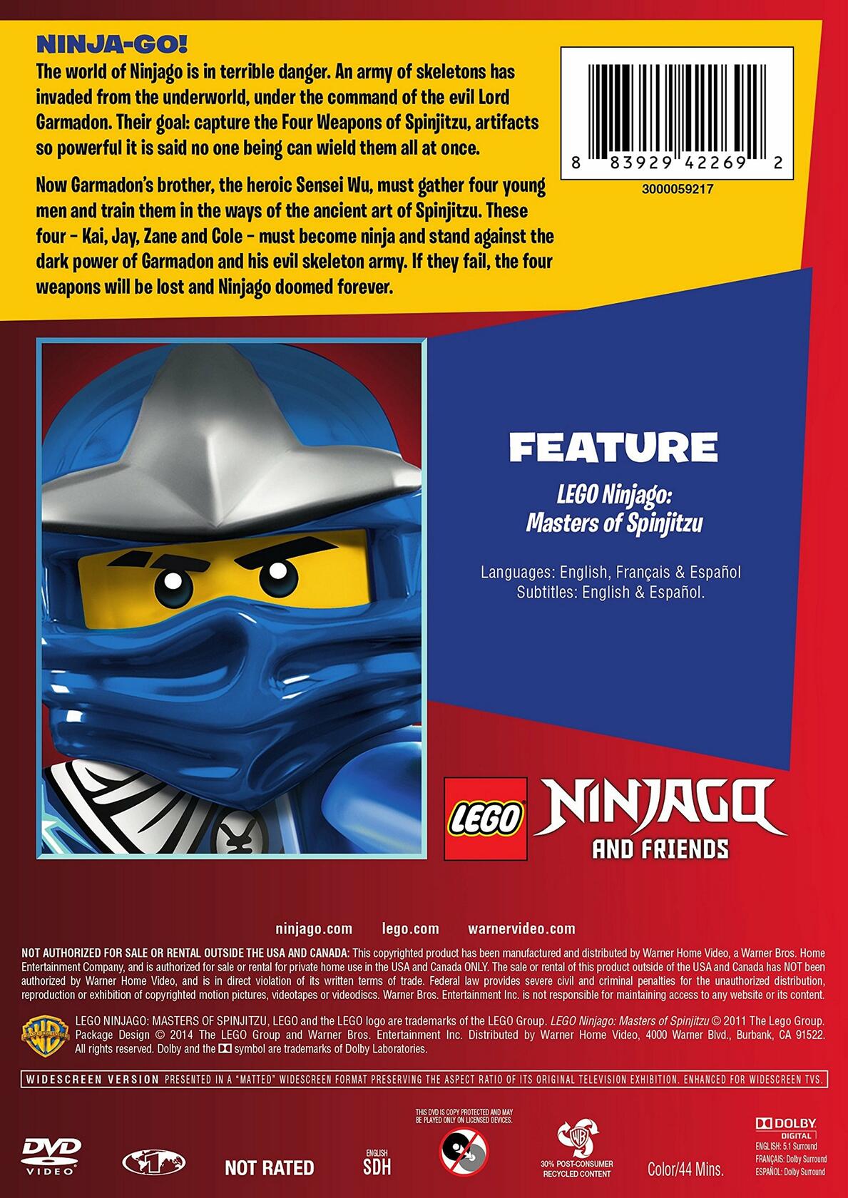 Lego Ninjago Masters of Spinjitzu [Import] [DVD] - Very Good