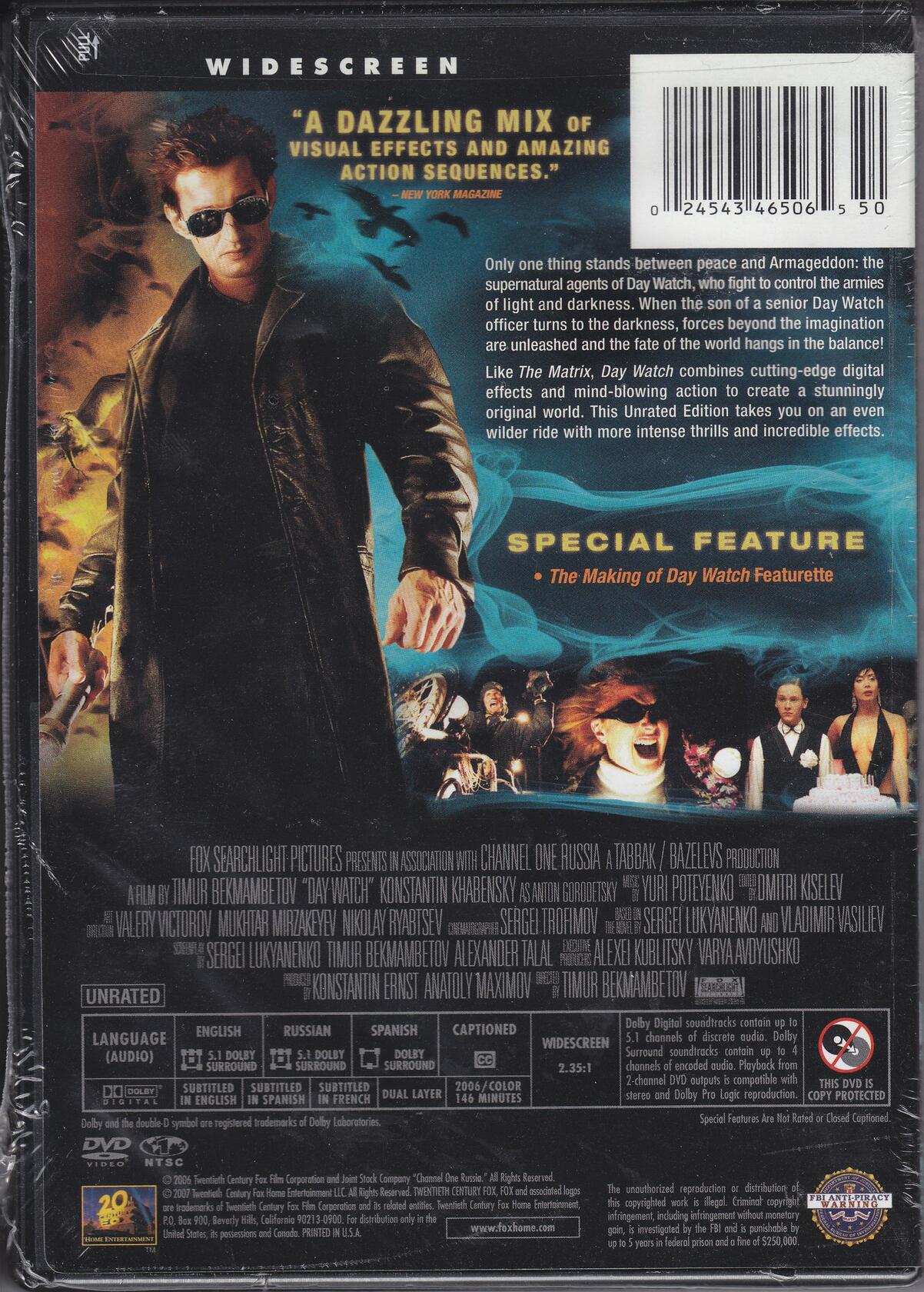 Day Watch (Unrated) [DVD] - Very Good