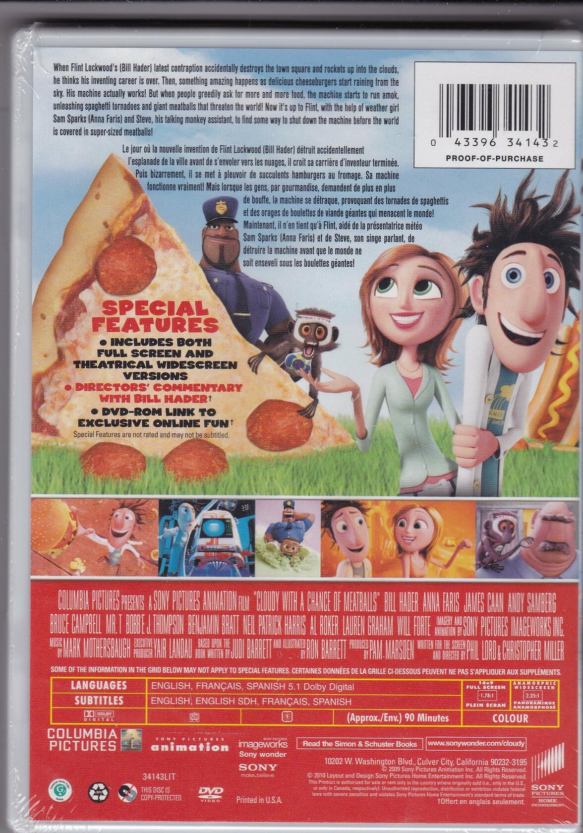 Cloudy with a Chance of Meatballs Bilingual [DVD]
