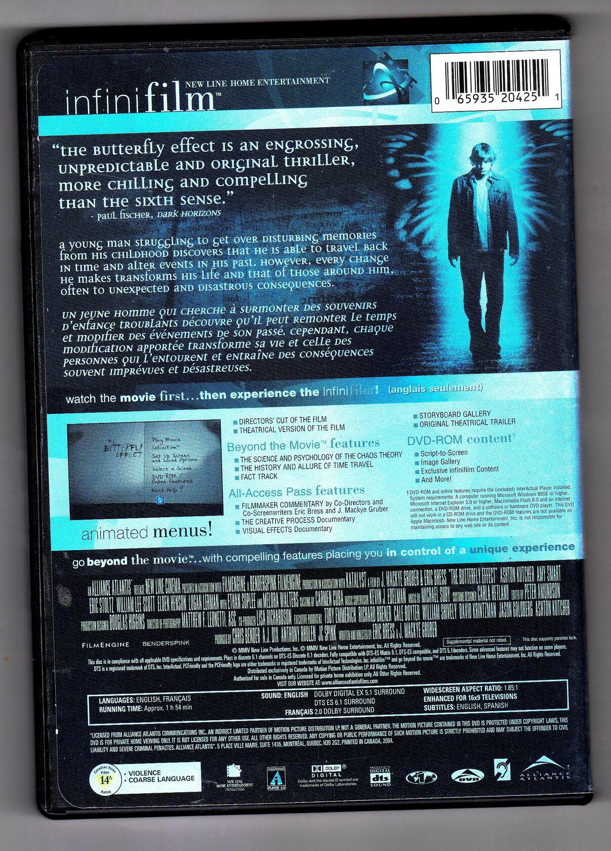 The Butterfly Effect [DVD] - Good