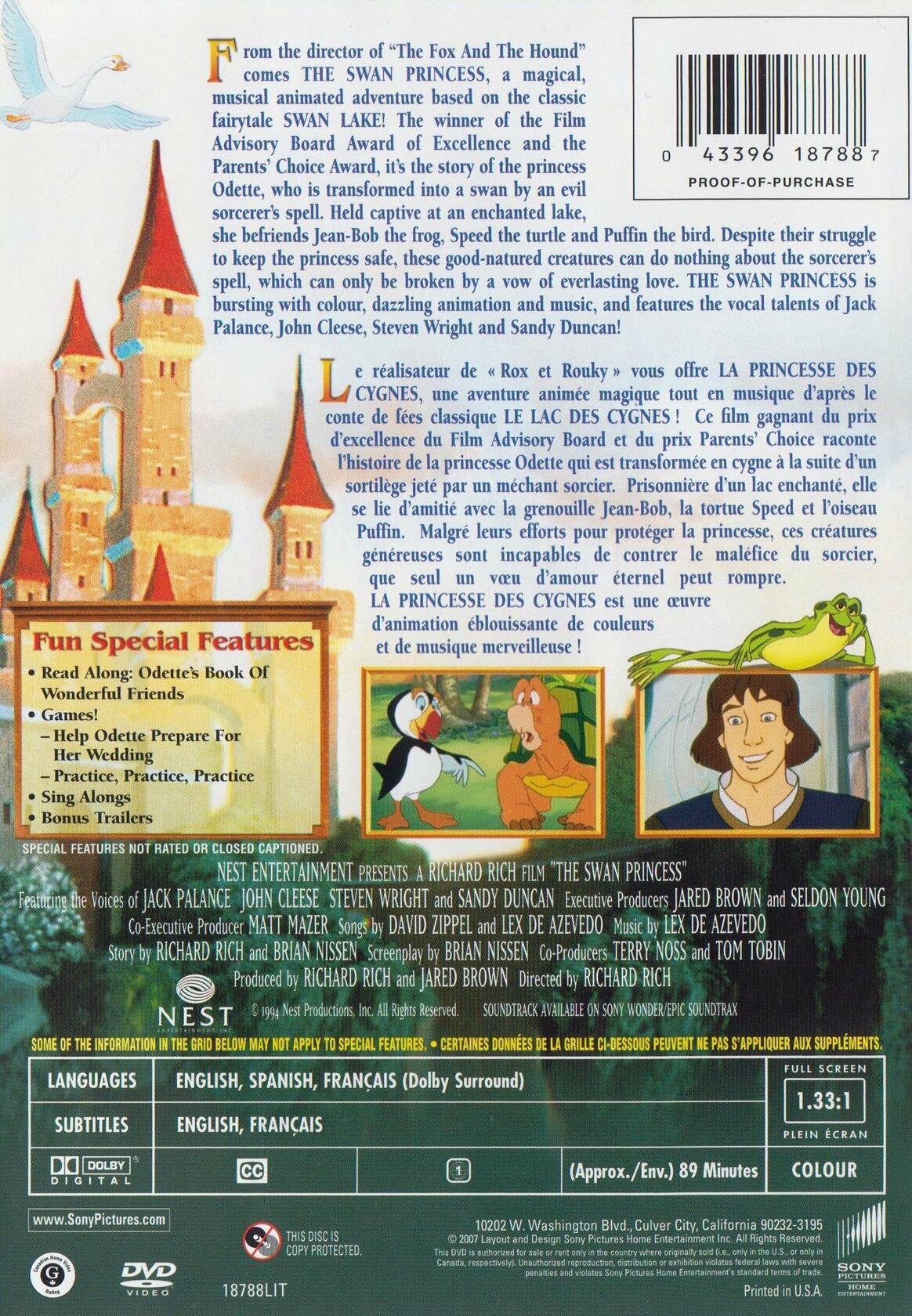 Swan Princess, The (Special Edition) Bilingual [DVD] - Good