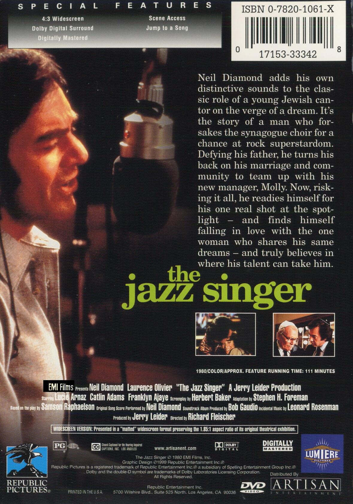 The Jazz Singer (Widescreen) [DVD] - Good