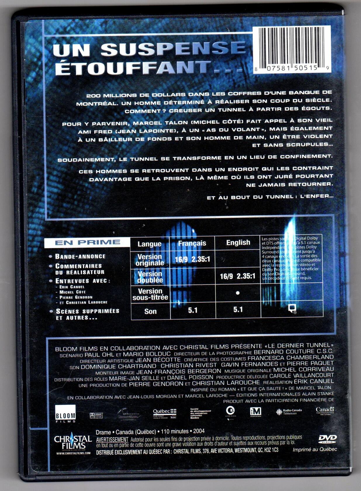Dernier Tunnel, Le (2004) [DVD] - Very Good