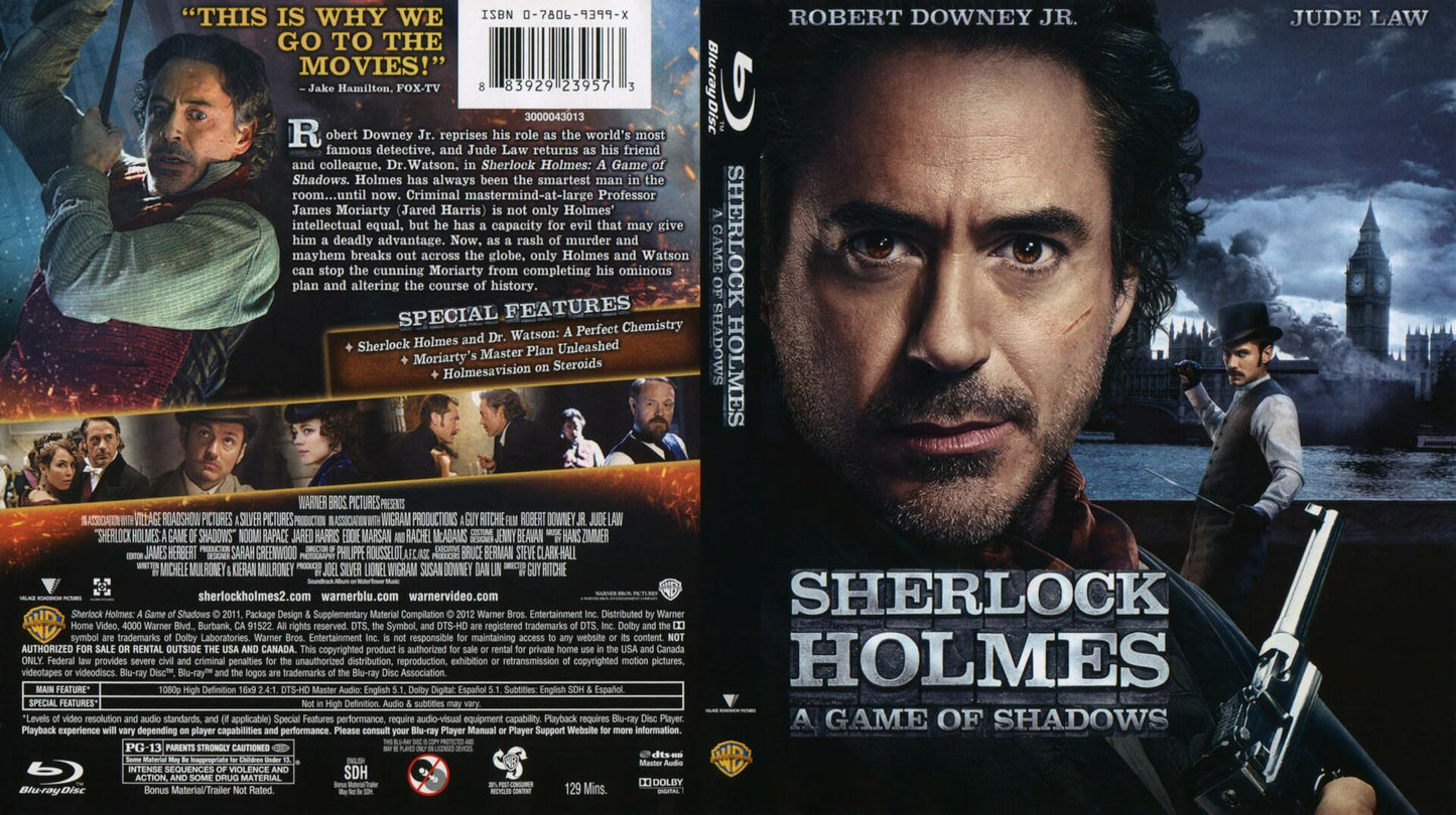 Sherlock Holmes: A Game of Shadows [DVD] - Very Good