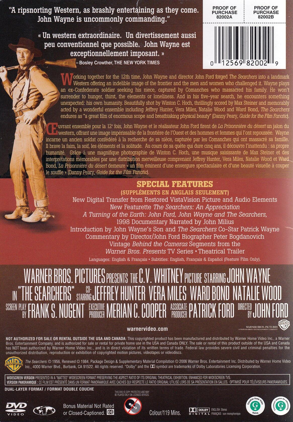 The Searchers (50th Anniversary Two-Disc Special Edition) [DVD]