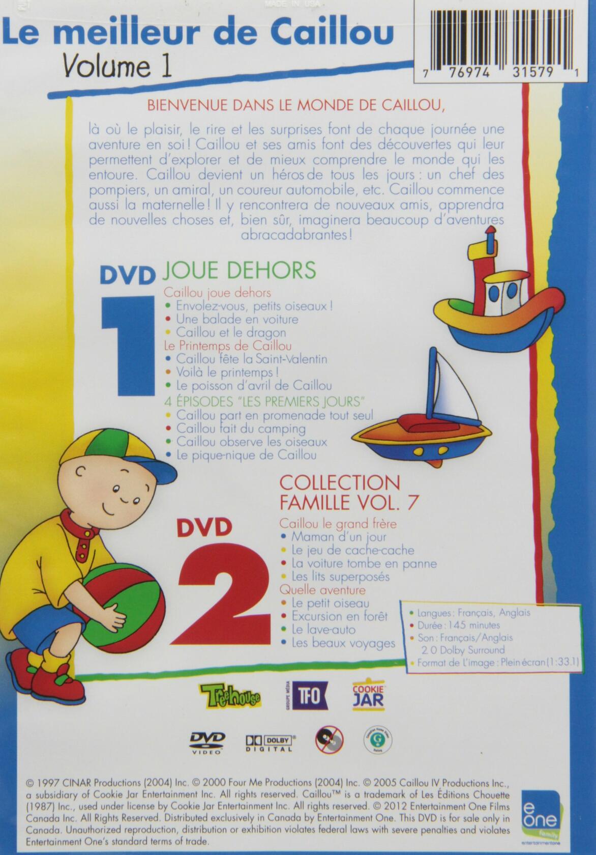 Caillou - Collection 1 (French) [DVD] - Very Good