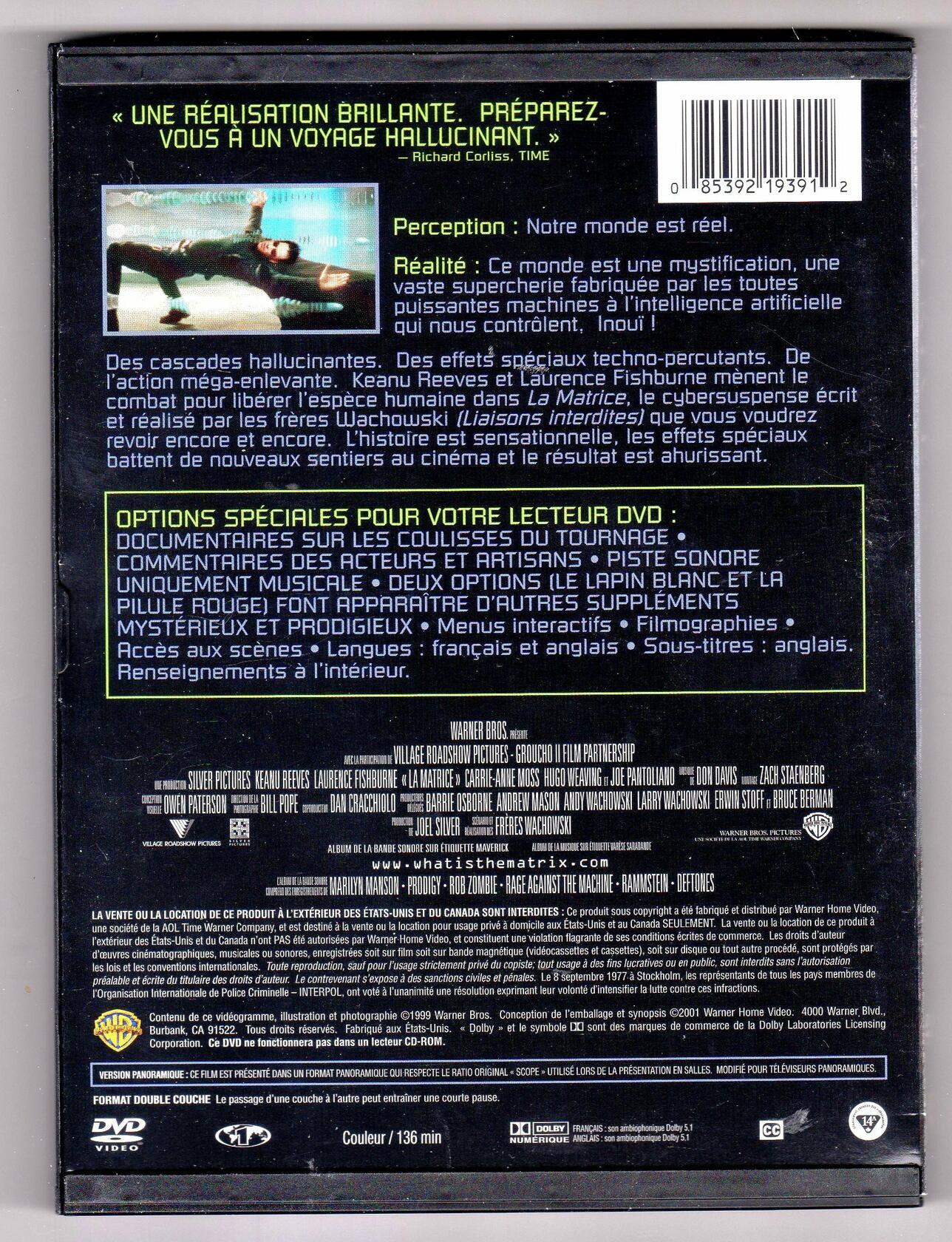 La Matrice [DVD] - Very Good