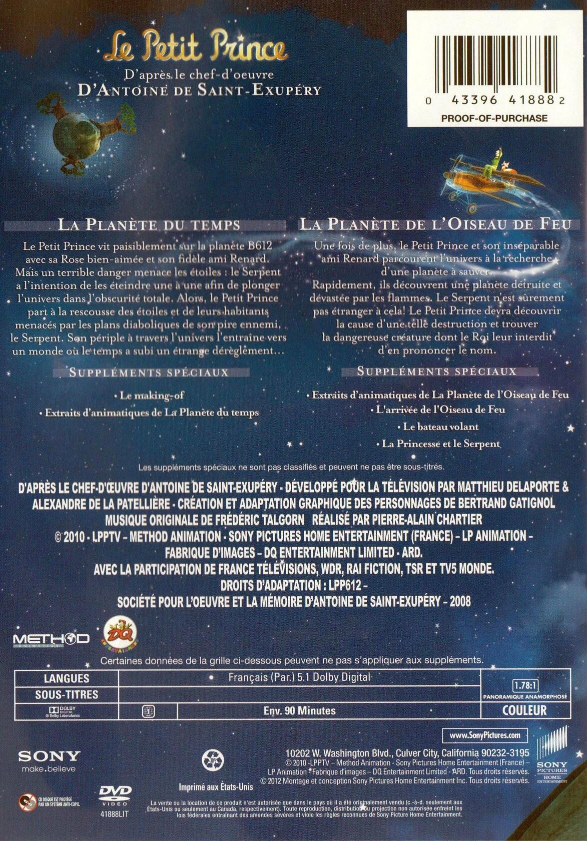 PETIT PRINCE: PLANETE DU TEMPS [DVD] - Acceptable