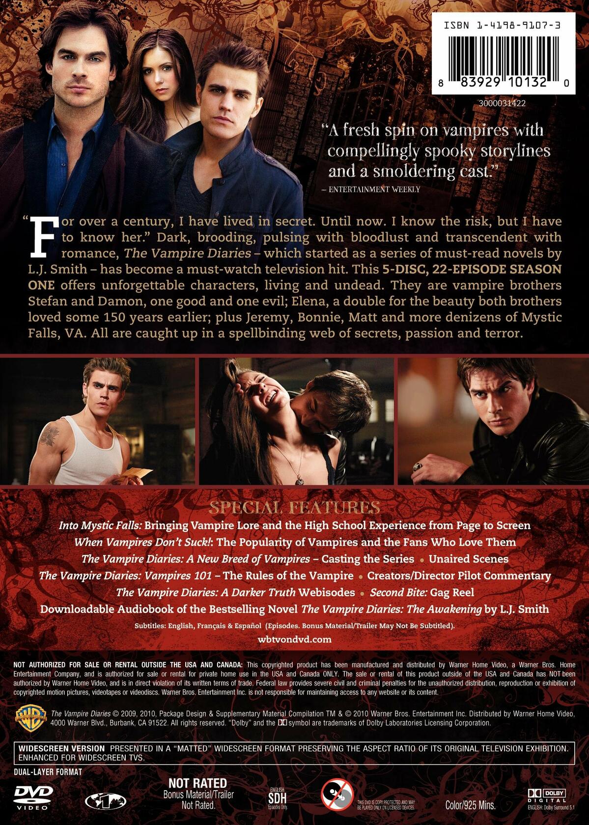 The Vampire Diaries: Season 1 [DVD] - Very Good