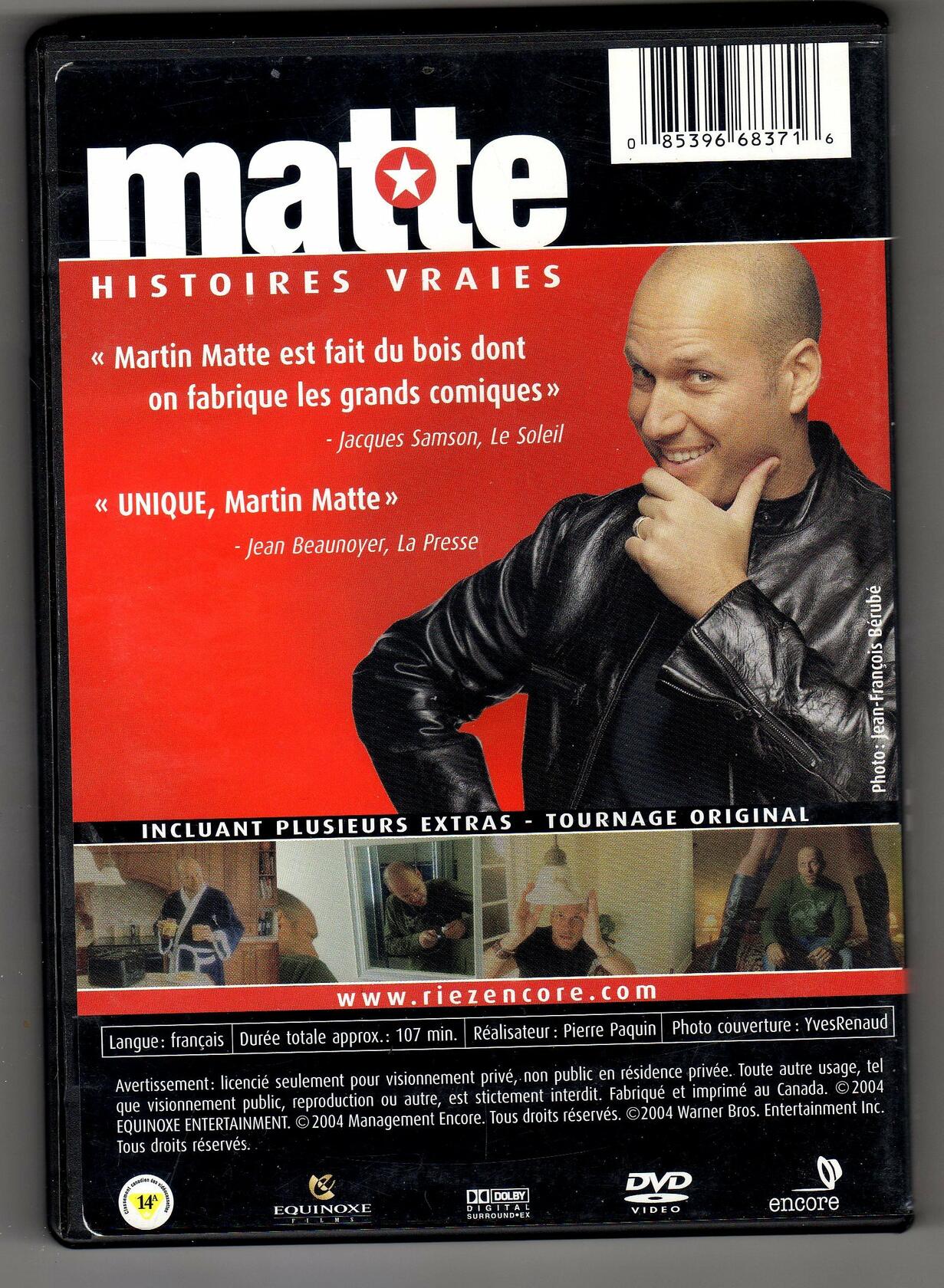 Martin Matte: Live (Version française) - Very Good
